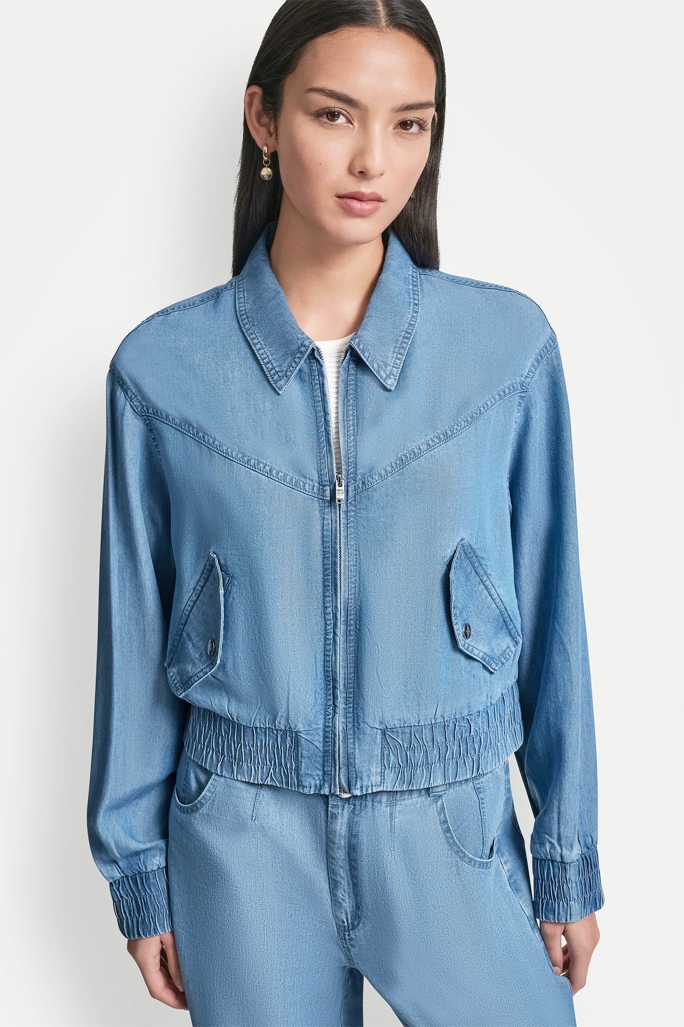 TENCEL BOMBER JACKET View 1 | Women's Clearance TENCEL BOMBER JACKET View 1 | Women's Clearance