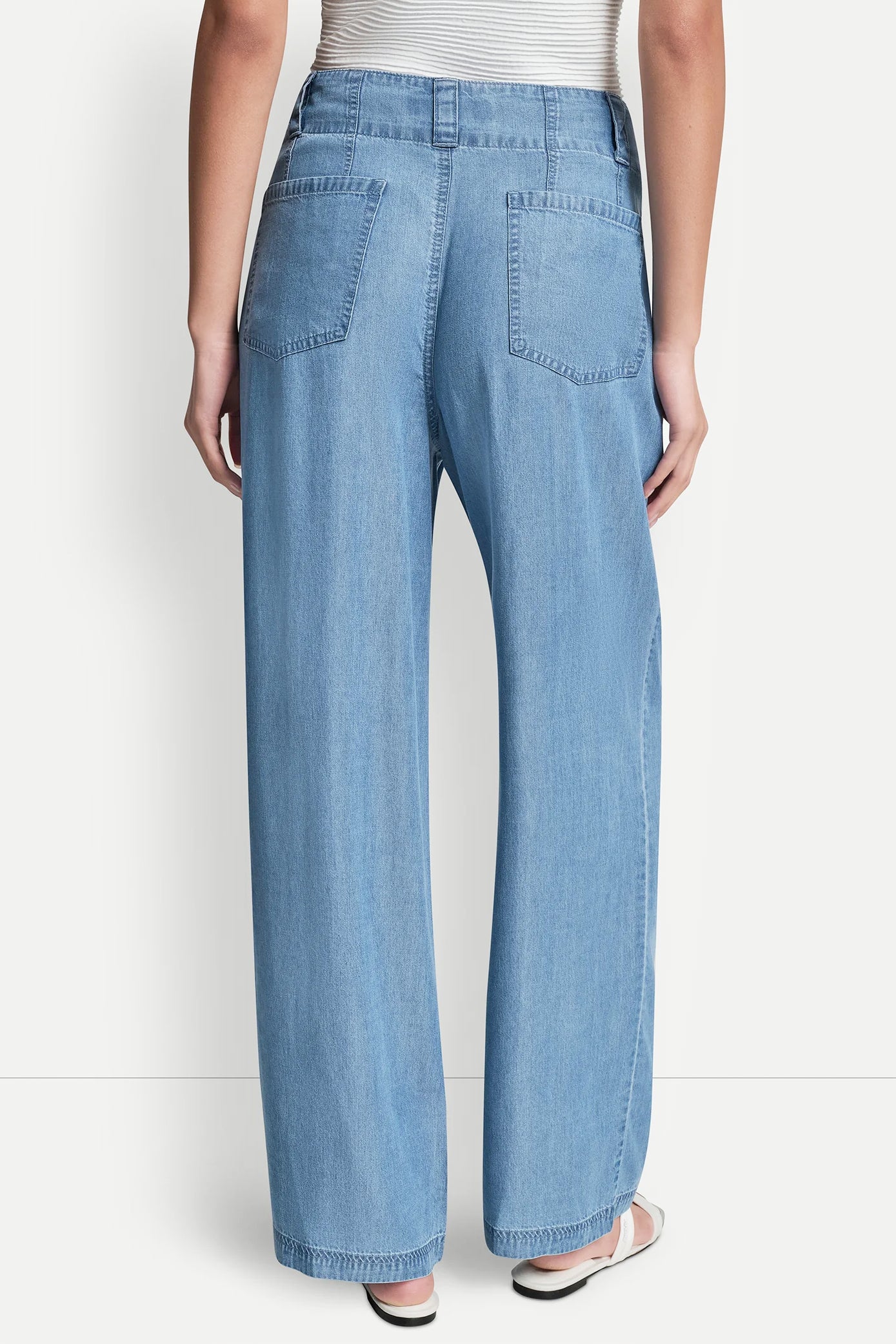 High Rise Tencel Wide Leg Trouser Jean | Wide Leg | DKNY