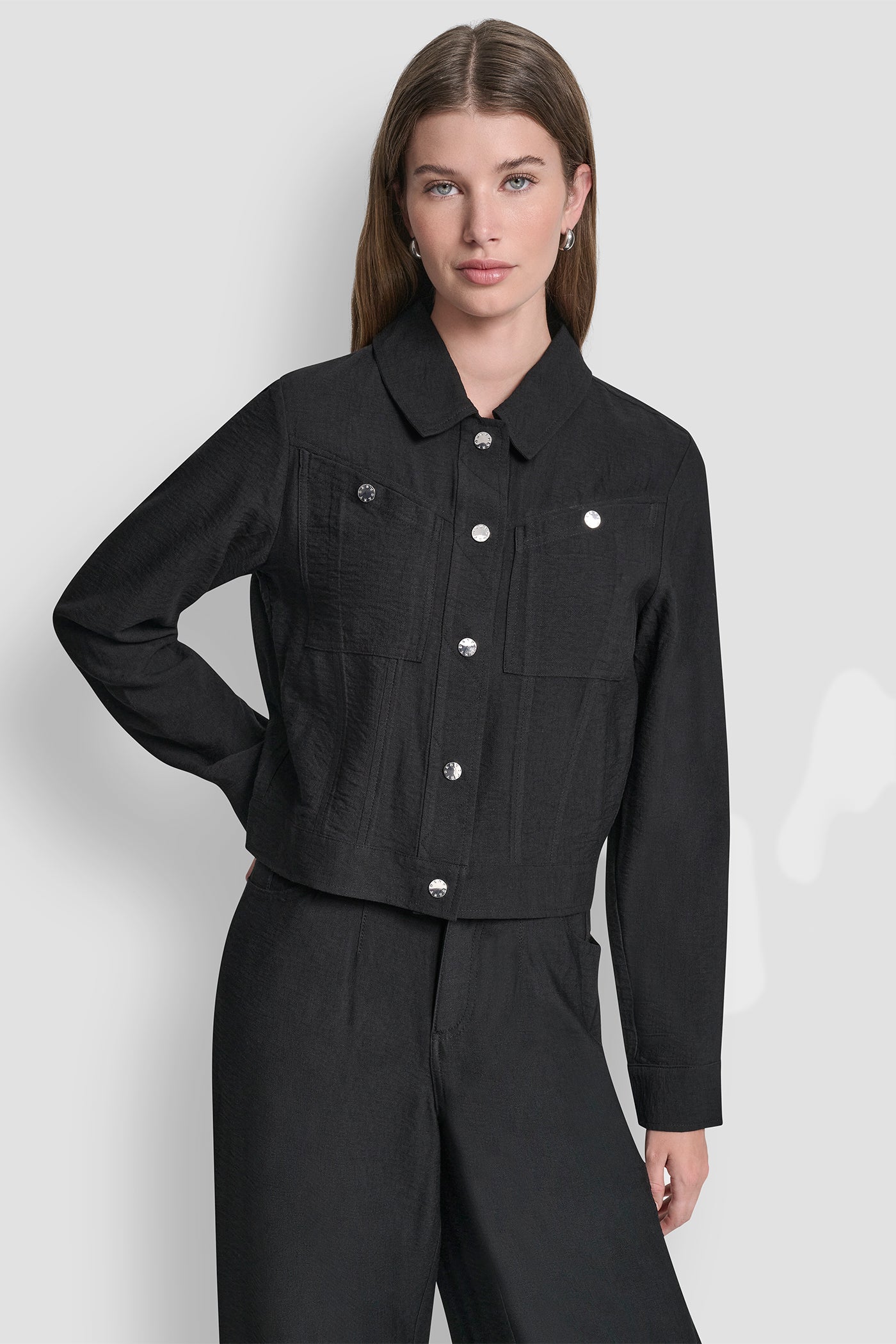 CROPPED TRUCKER JACKET View 2 | Women's Clearance CROPPED TRUCKER JACKET View 2 | Women's Clearance