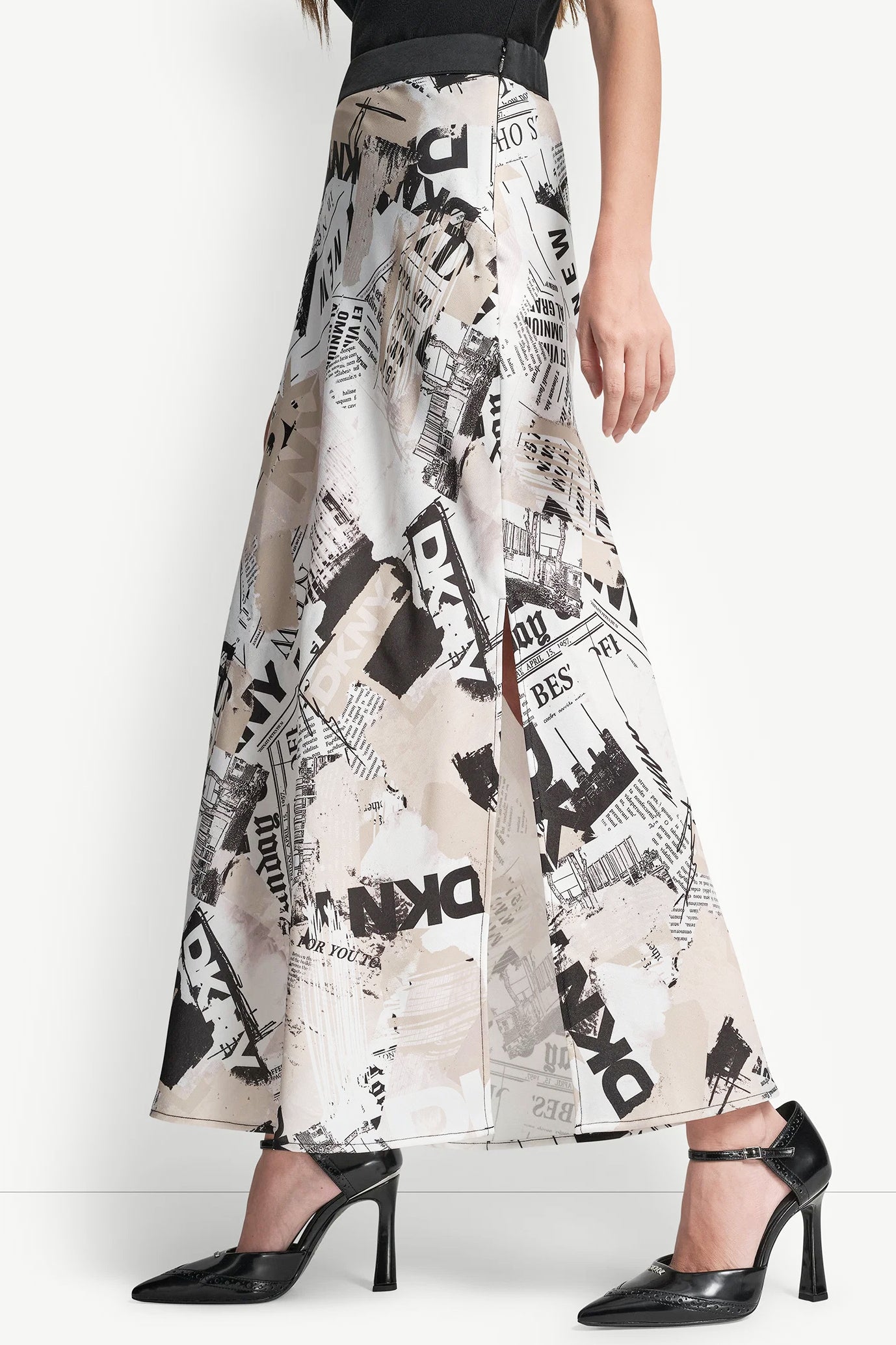 NEWSPAPER PRINT MIDI SKIRT VIEW 4 | Gifts Under $100 NEWSPAPER PRINT MIDI SKIRT VIEW 4 | Gifts Under $100
