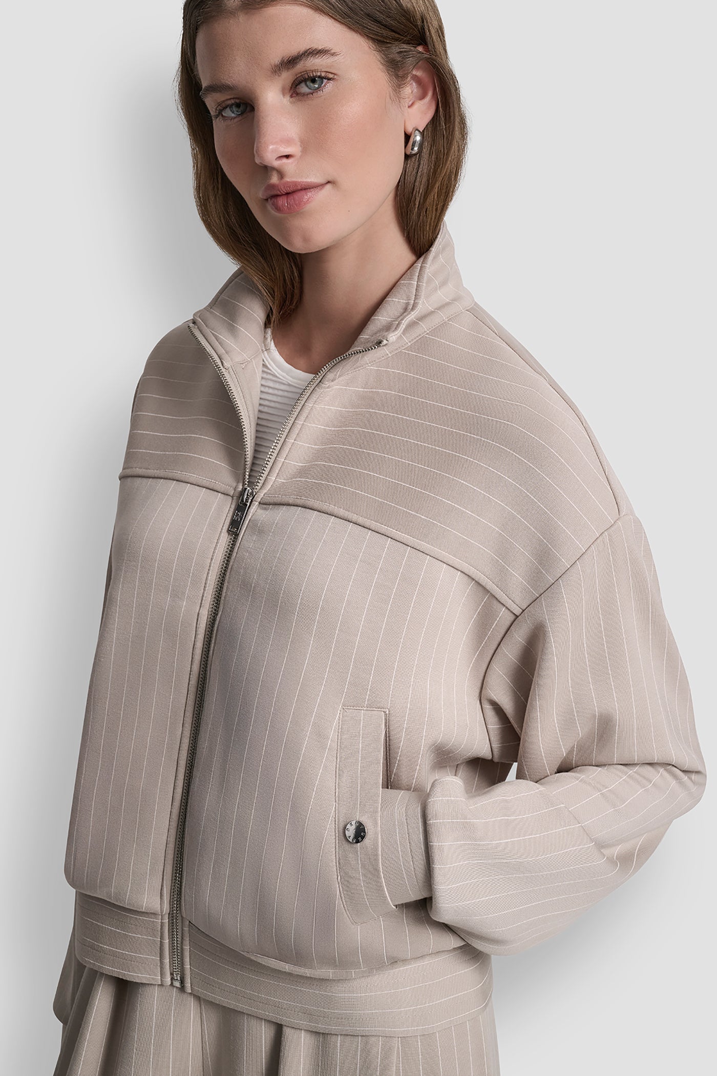 PINSTRIPED TRACK JACKET View 1 | Fall Collection PINSTRIPED TRACK JACKET View 1 | Fall Collection