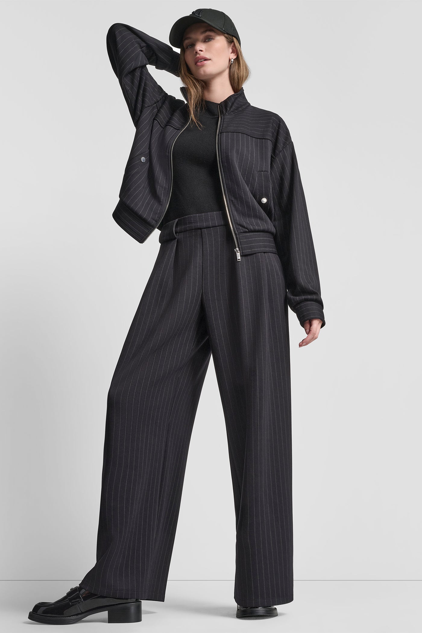 PINSTRIPED TRACK JACKET VIEW 2