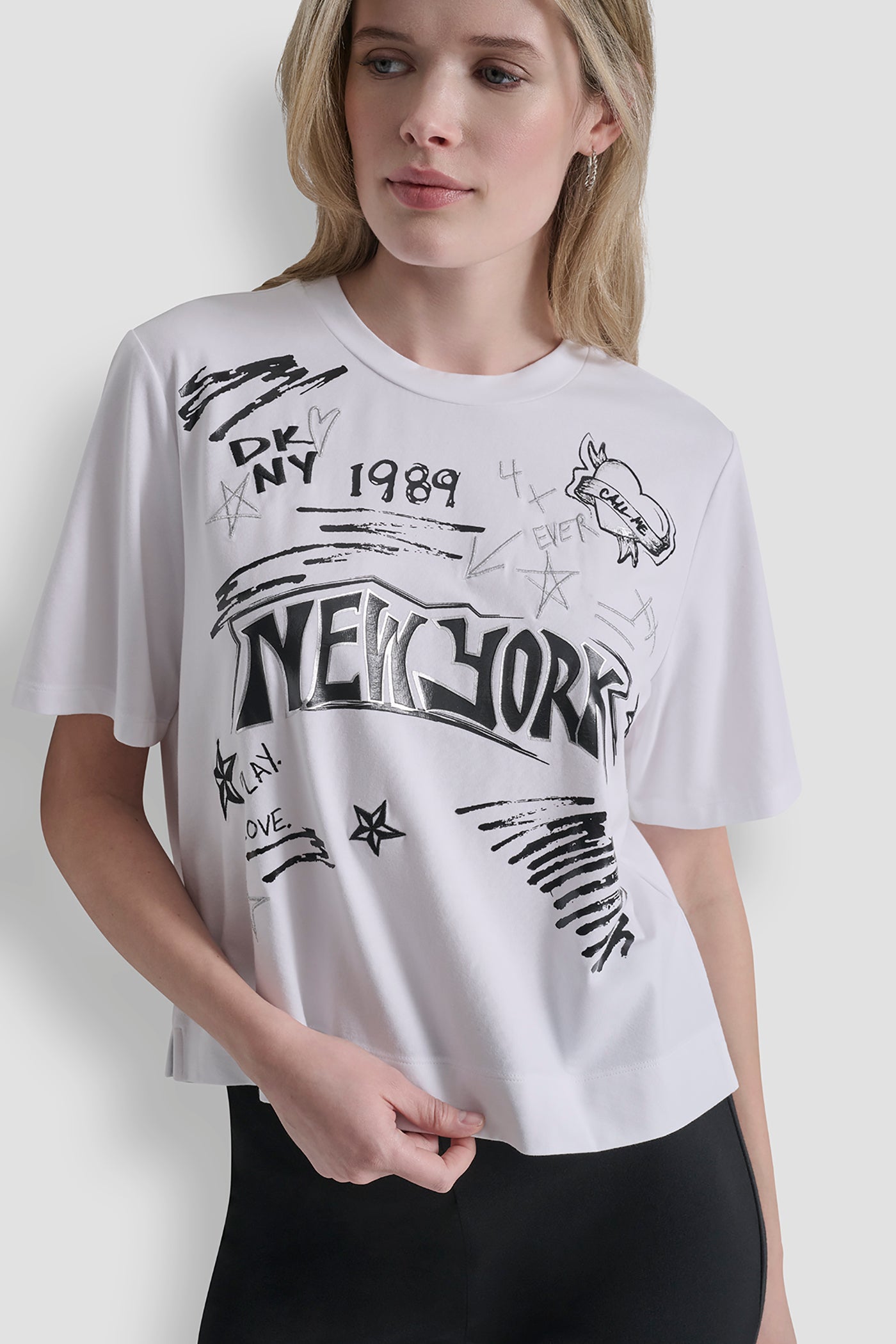 1989 NOTEBOOK SCRIBBLE GRAPHIC TEE View 2 | Women's Clearance 1989 NOTEBOOK SCRIBBLE GRAPHIC TEE View 2 | Women's Clearance