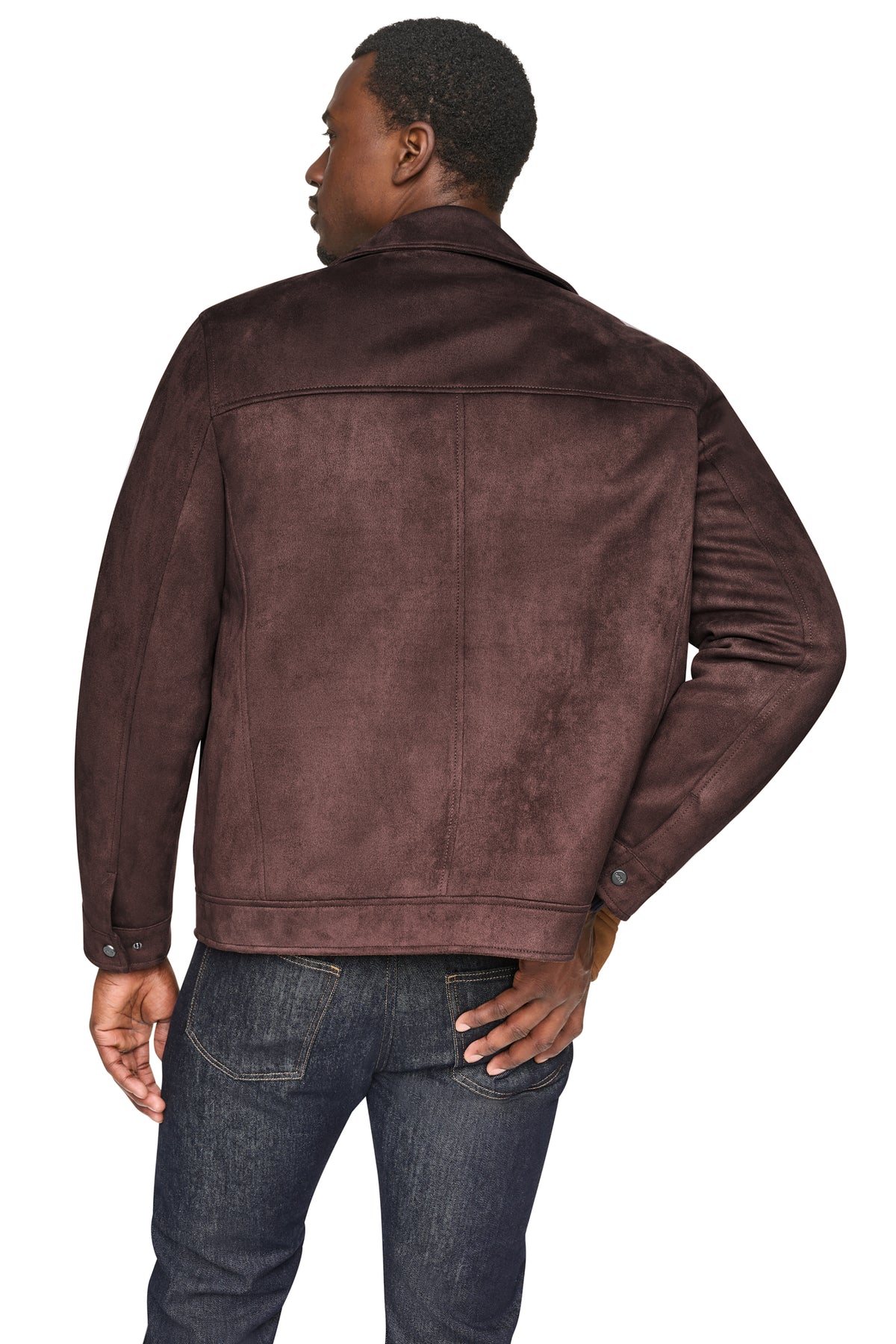 FAUX SUEDE TRUCKER JACKET View 2 | Mens Coats and Jackets FAUX SUEDE TRUCKER JACKET View 2 | Mens Coats and Jackets
