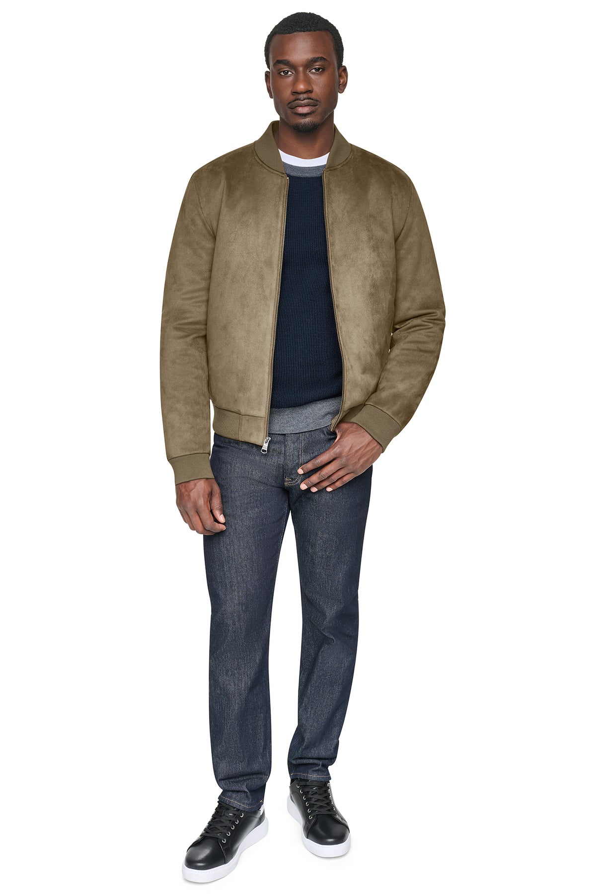 FAUX SUEDE BOMBER JACKET View 2 | Mens Coats and Jackets FAUX SUEDE BOMBER JACKET View 2 | Mens Coats and Jackets