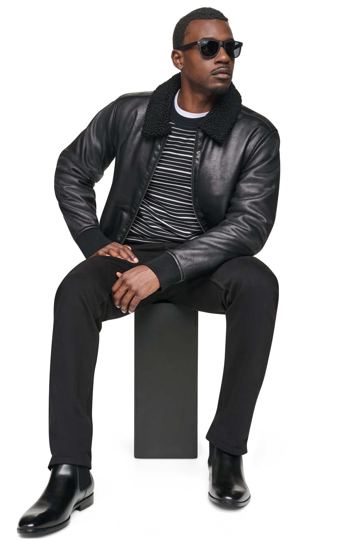 FAUX SHEARLING BOMBER JACKET View 2 | All Products FAUX SHEARLING BOMBER JACKET View 2 | All Products