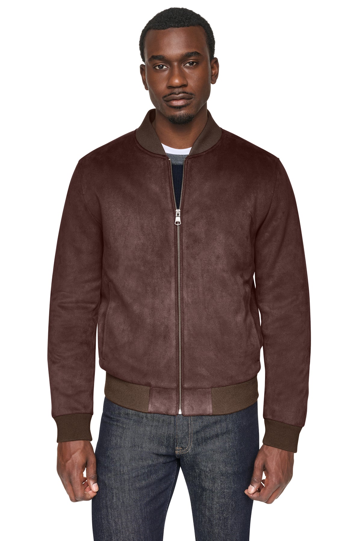 FAUX SUEDE BOMBER JACKET View 1 | Mens Coats and Jackets FAUX SUEDE BOMBER JACKET View 1 | Mens Coats and Jackets