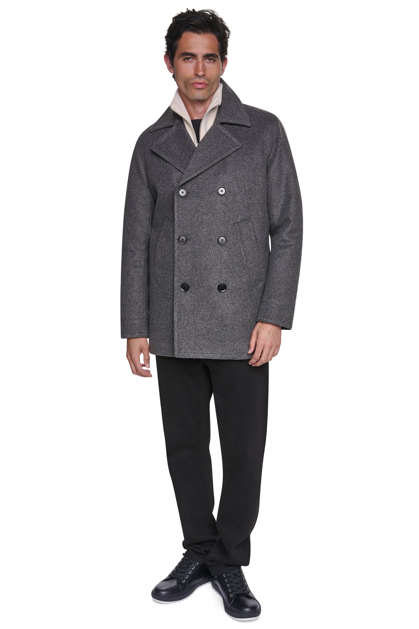 FAUX WOOL PEACOAT View 1 | Mens Coats and Jackets FAUX WOOL PEACOAT View 1 | Mens Coats and Jackets