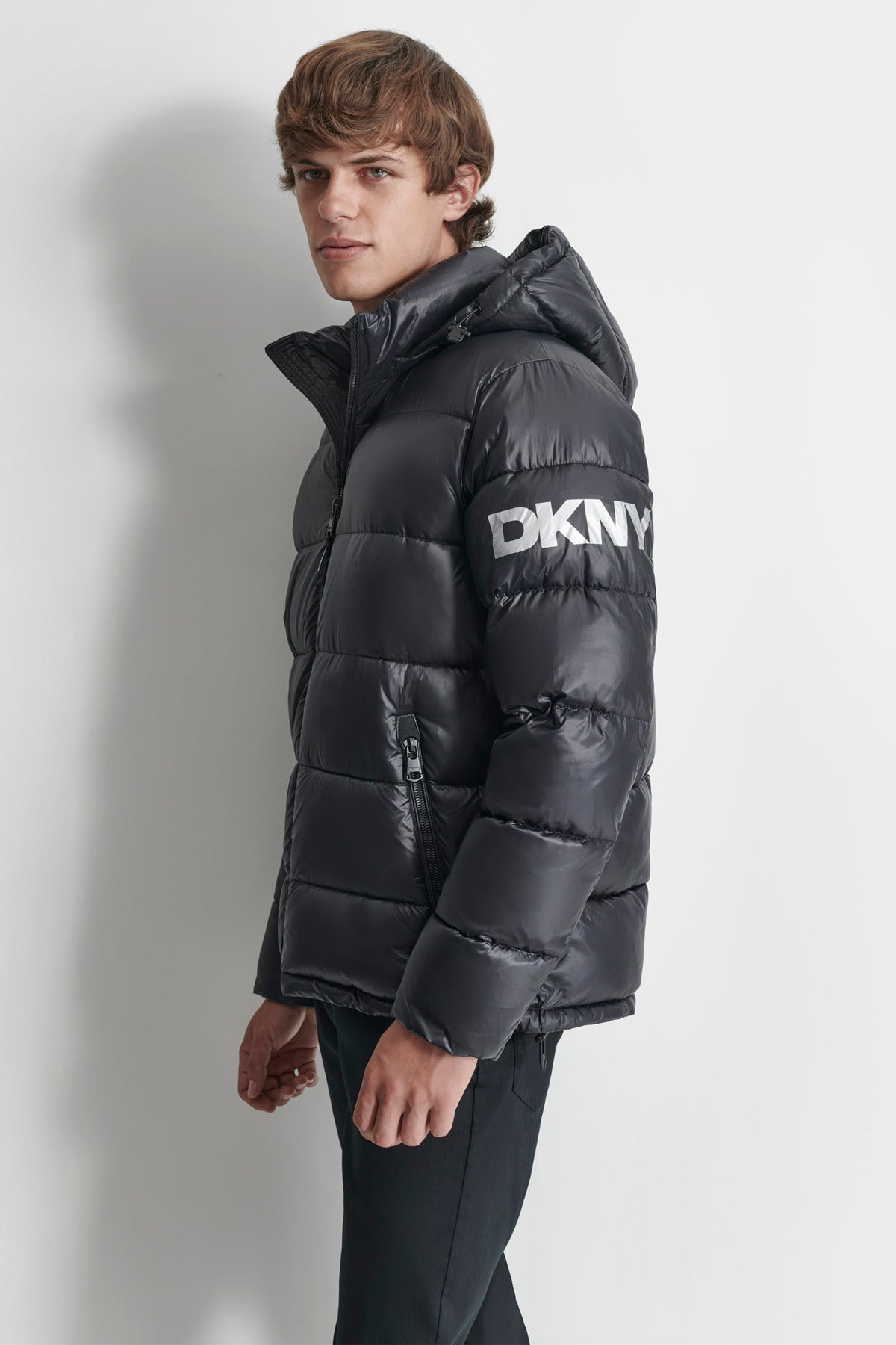 LOGO HOODED JACKET | DKNY