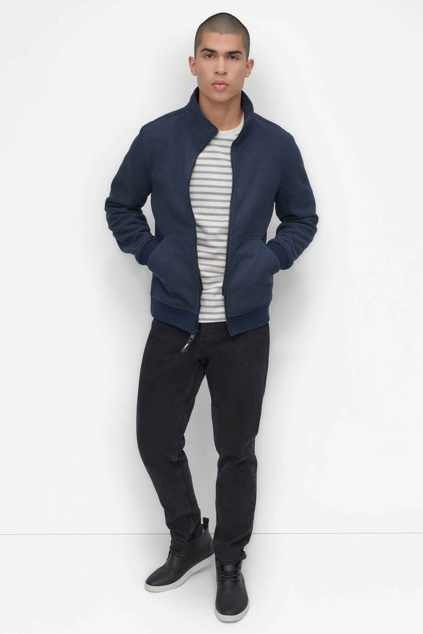 SHERPA LINED SWEATER KNIT BOMBER VIEW 7 | Mens Coats and Jackets SHERPA LINED SWEATER KNIT BOMBER VIEW 7 | Mens Coats and Jackets
