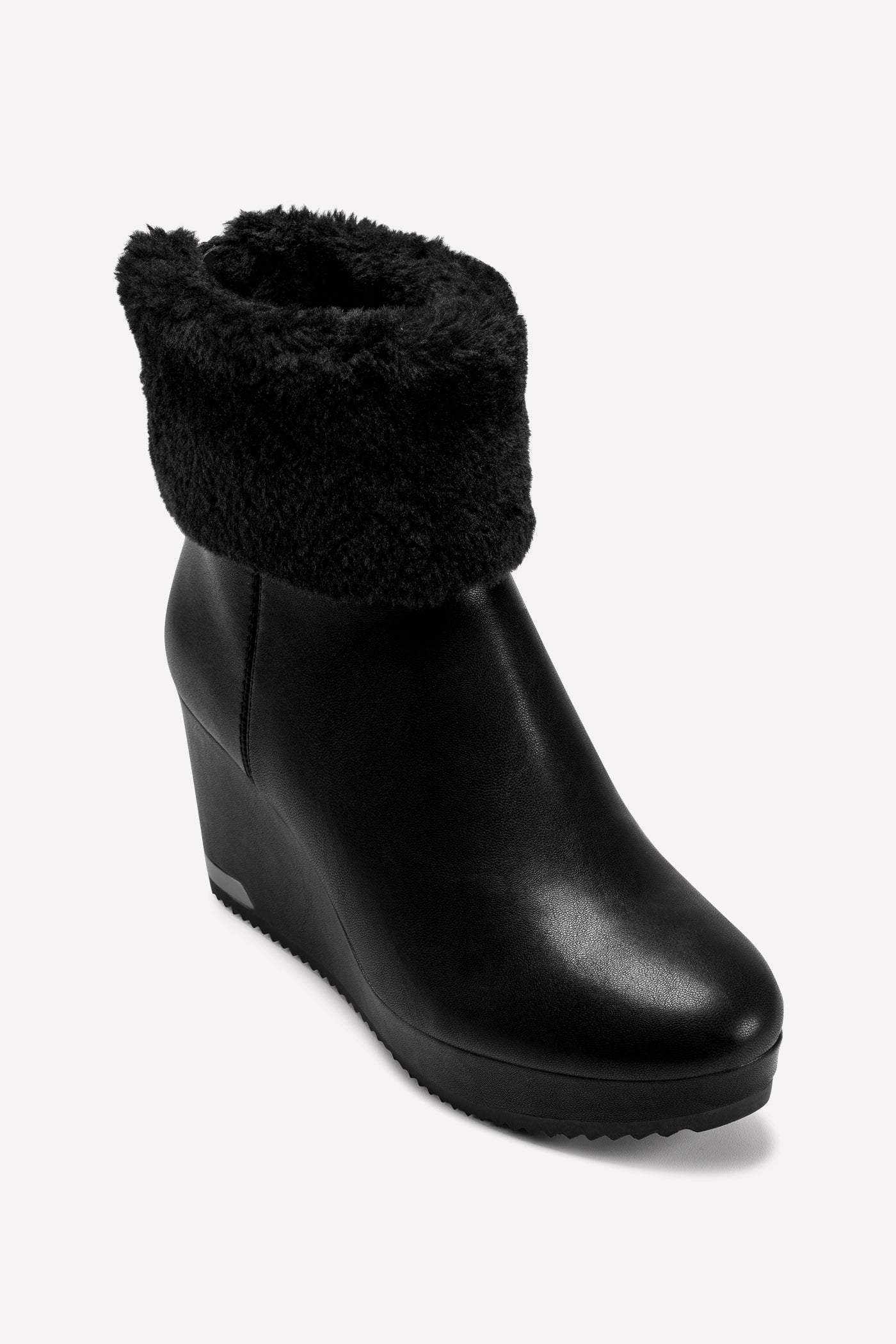 NADRA FAUX SHEARLING WEDGE BOOTIE View 2 | New Arrivals NADRA FAUX SHEARLING WEDGE BOOTIE View 2 | New Arrivals