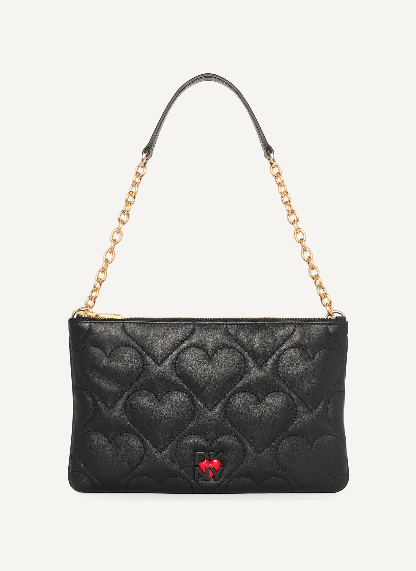 HEART OF NY QUILTED FLAT SHOULDER BAG
