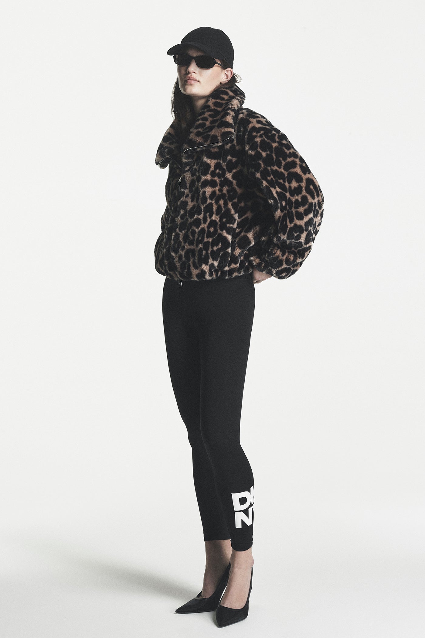 FAUX FUR BUBBLE HEM JACKET VIEW 2