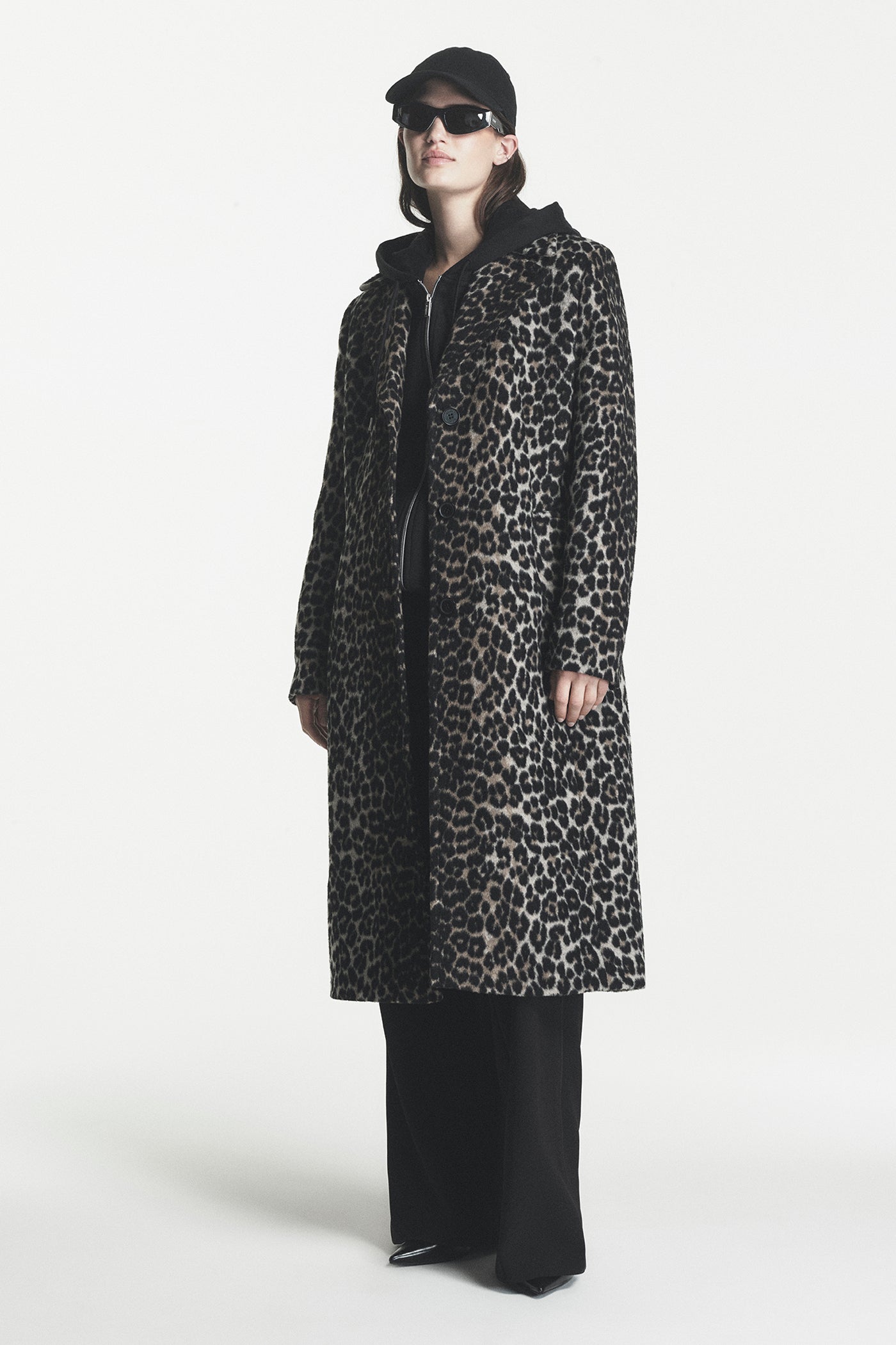SINGLE BREASTED WOOL COAT VIEW 2