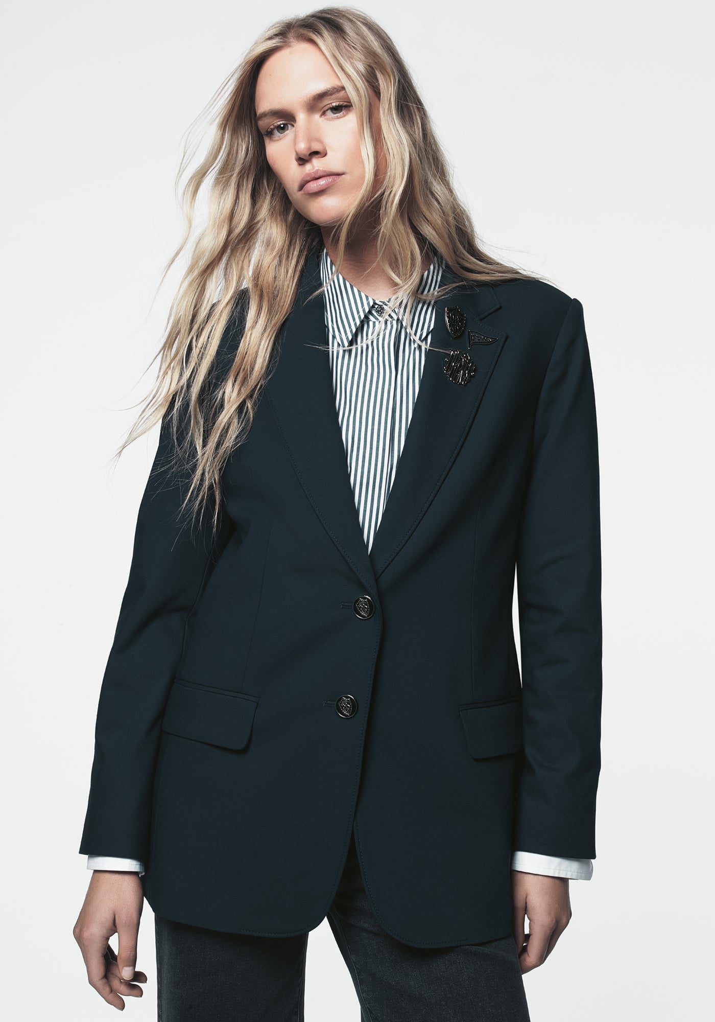 Navy TWO BUTTON BLAZER, VIEW 1 | Spring 2026 Campaign