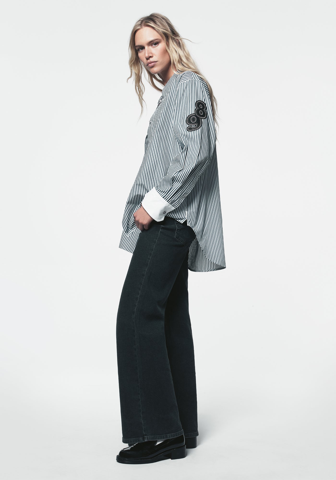 1989 LOGO STRIPED BUTTON DOWN VIEW 5