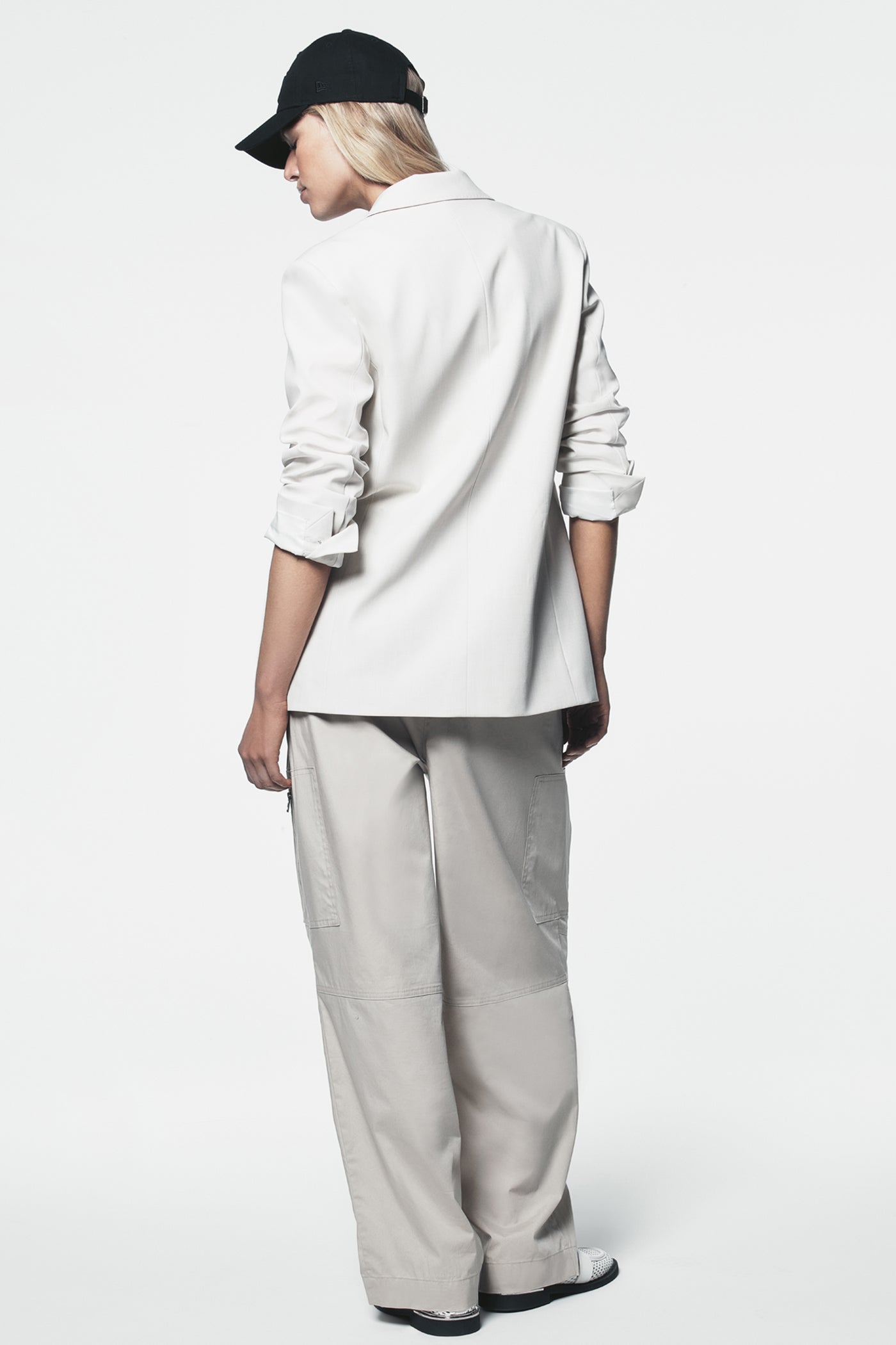 Pebble POPLIN ZIP CARGO PANT, VIEW 2 | Spring 2026 Campaign