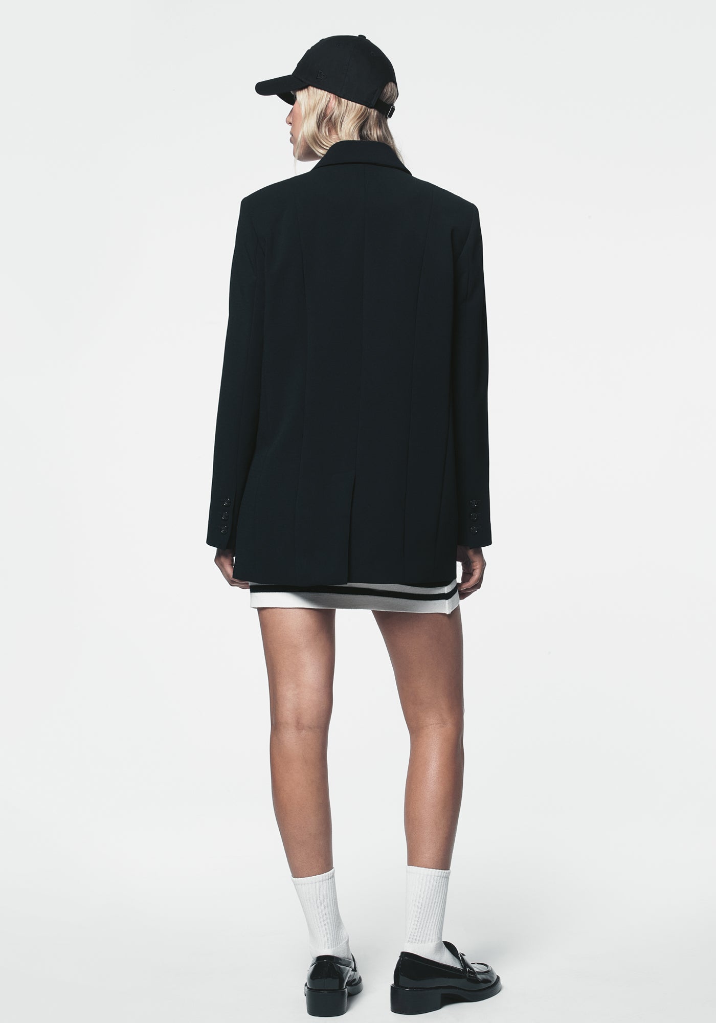 Black MULTI BUTTON BLAZER, BACK VIEW | Jackets & Blazers