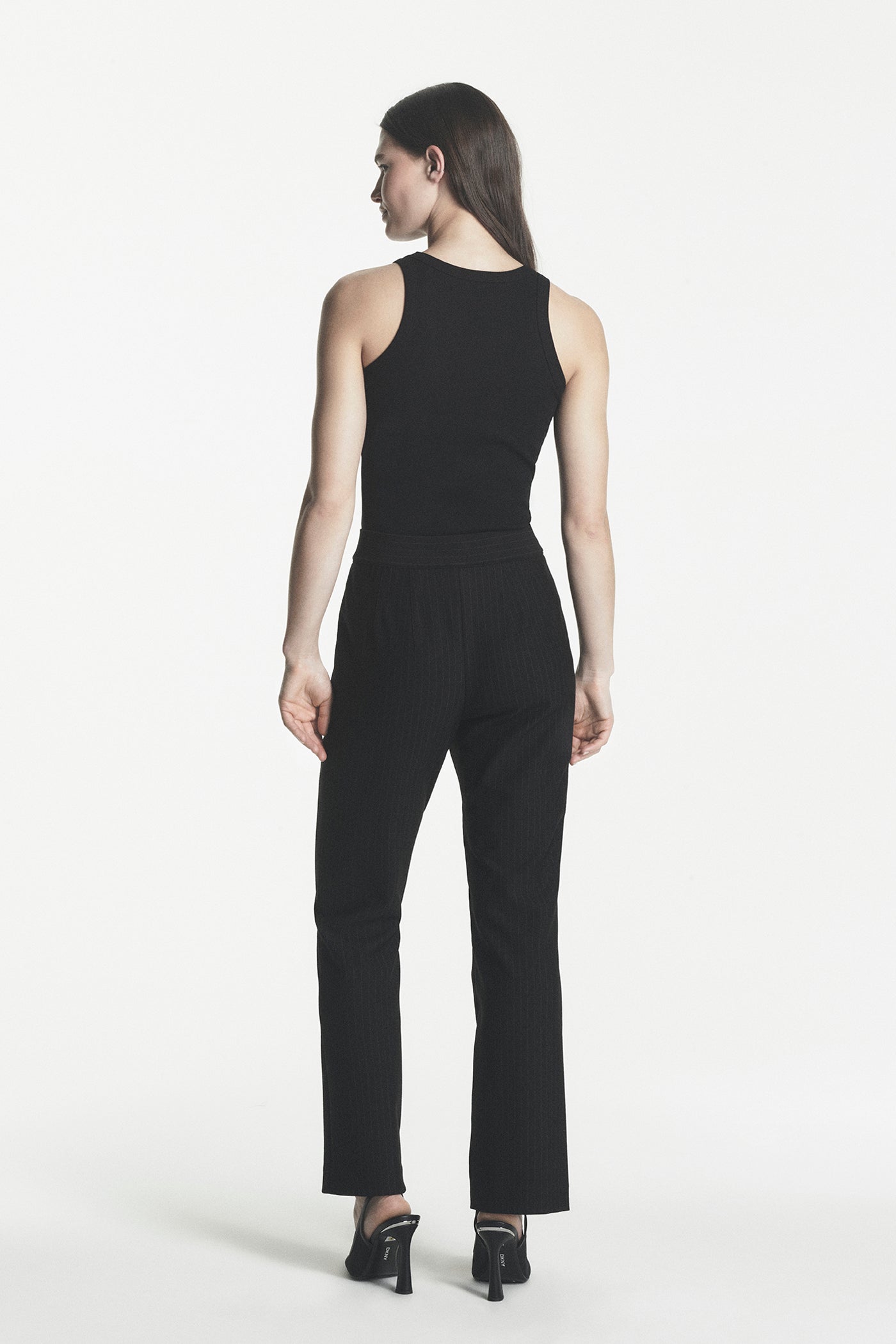 HIGH-RISE PINSTRIPE PANT VIEW 2