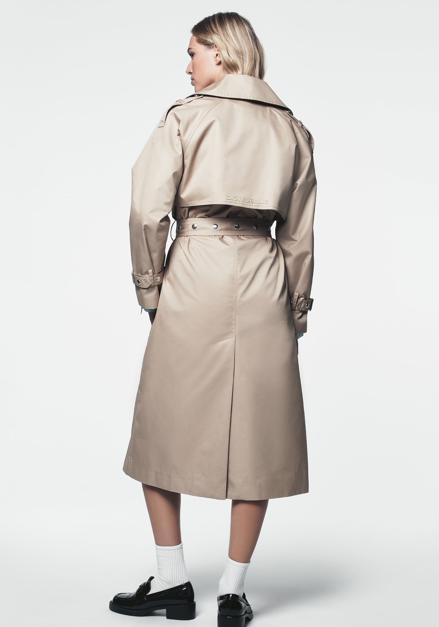 LONG DOUBLE BREASTED BELTED TRENCH VIEW 3 | Spring 2026 Campaign