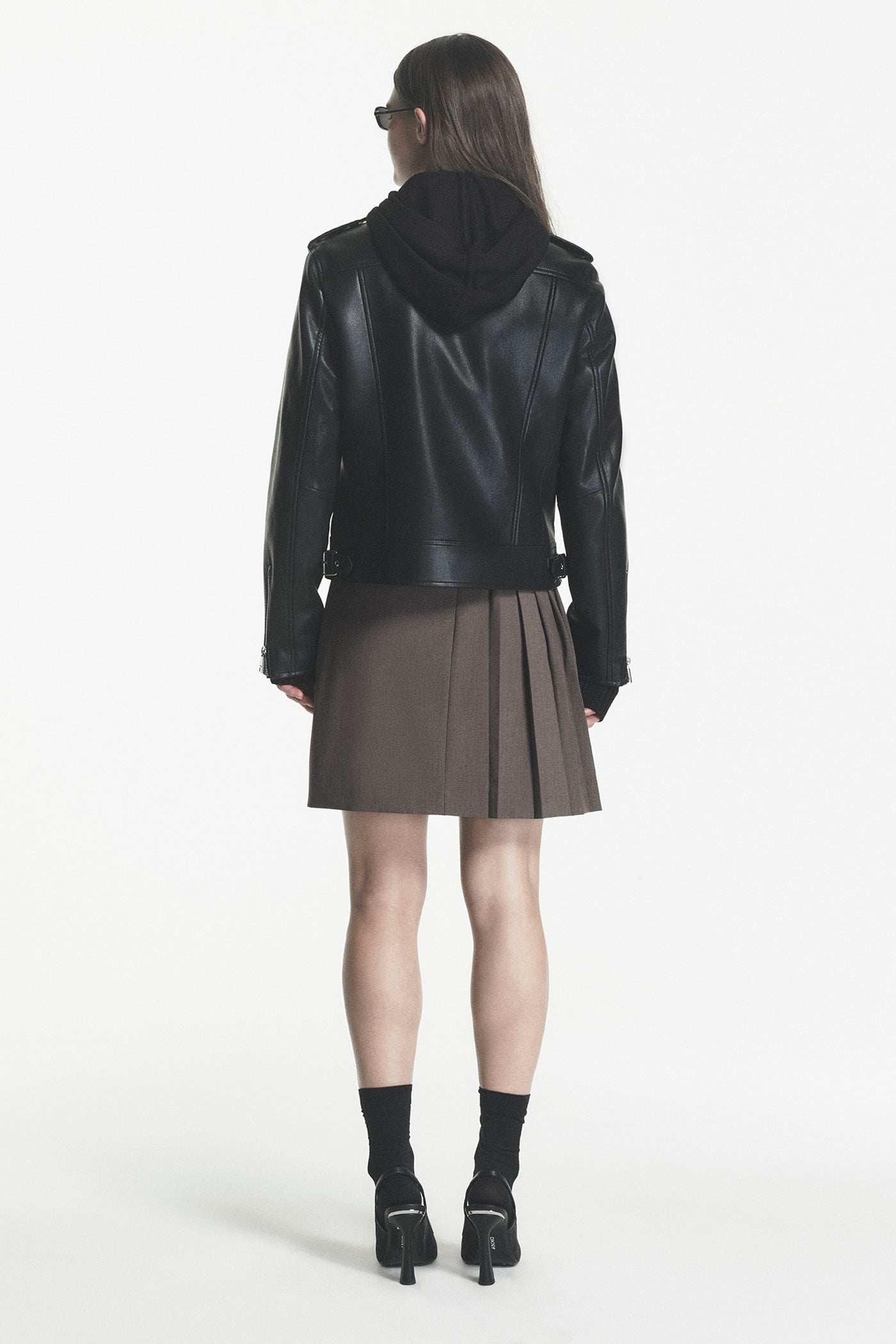 FAUX LEATHER MOTO JACKET VIEW 2