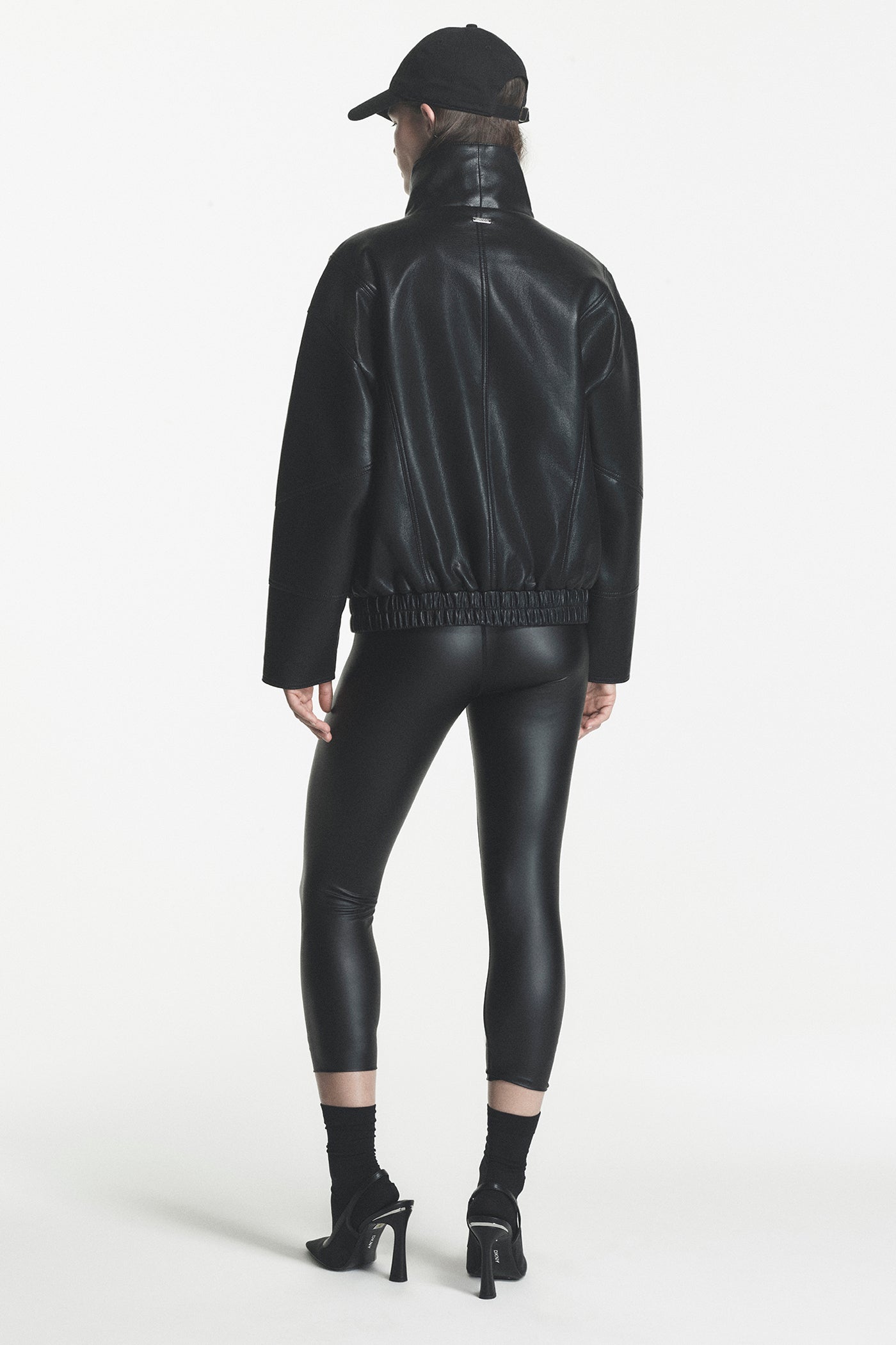 ASYMMETRIC FAUX LEATHER JACKET VIEW 2
