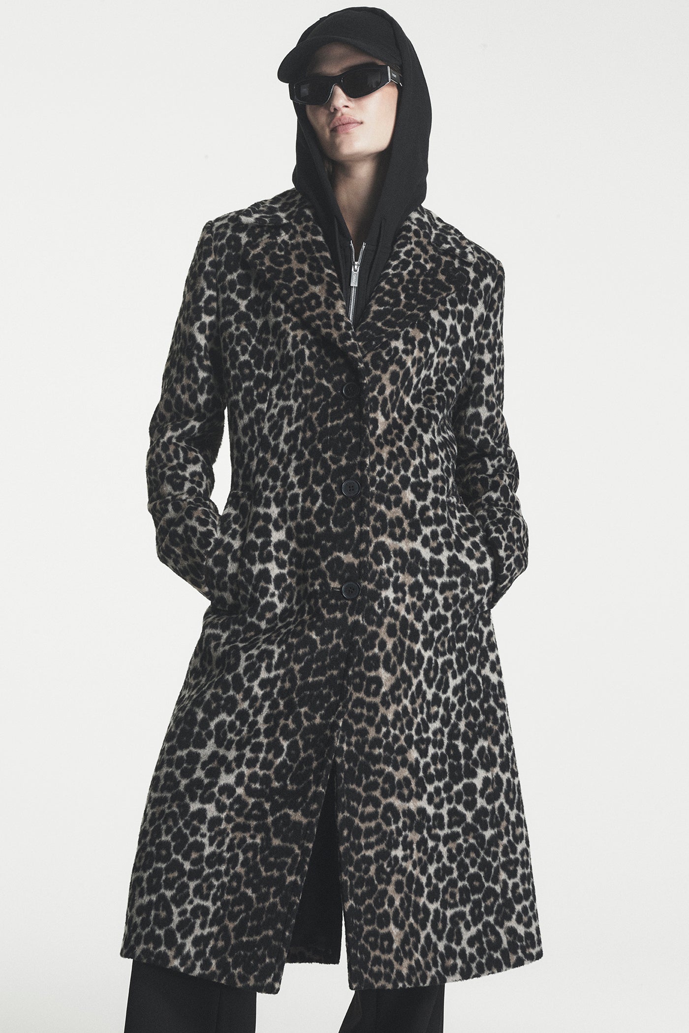 SINGLE BREASTED WOOL COAT VIEW 1