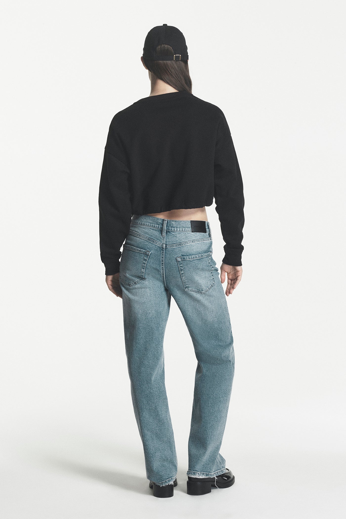 CROPPED STRIPED SWEATSHIRT VIEW 2