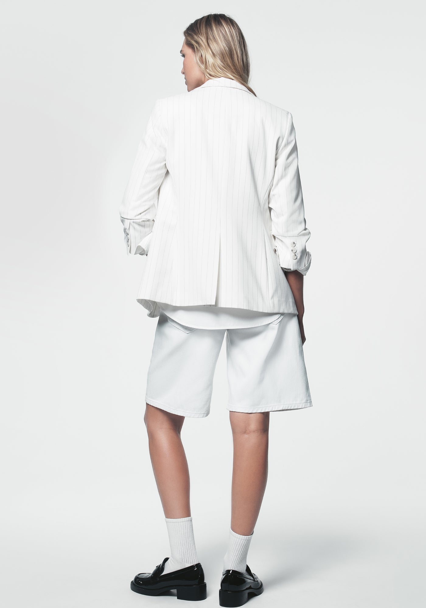 SINCHED SLEEVE ONE BUTTON BLAZER VIEW 3 | Jackets & Blazers