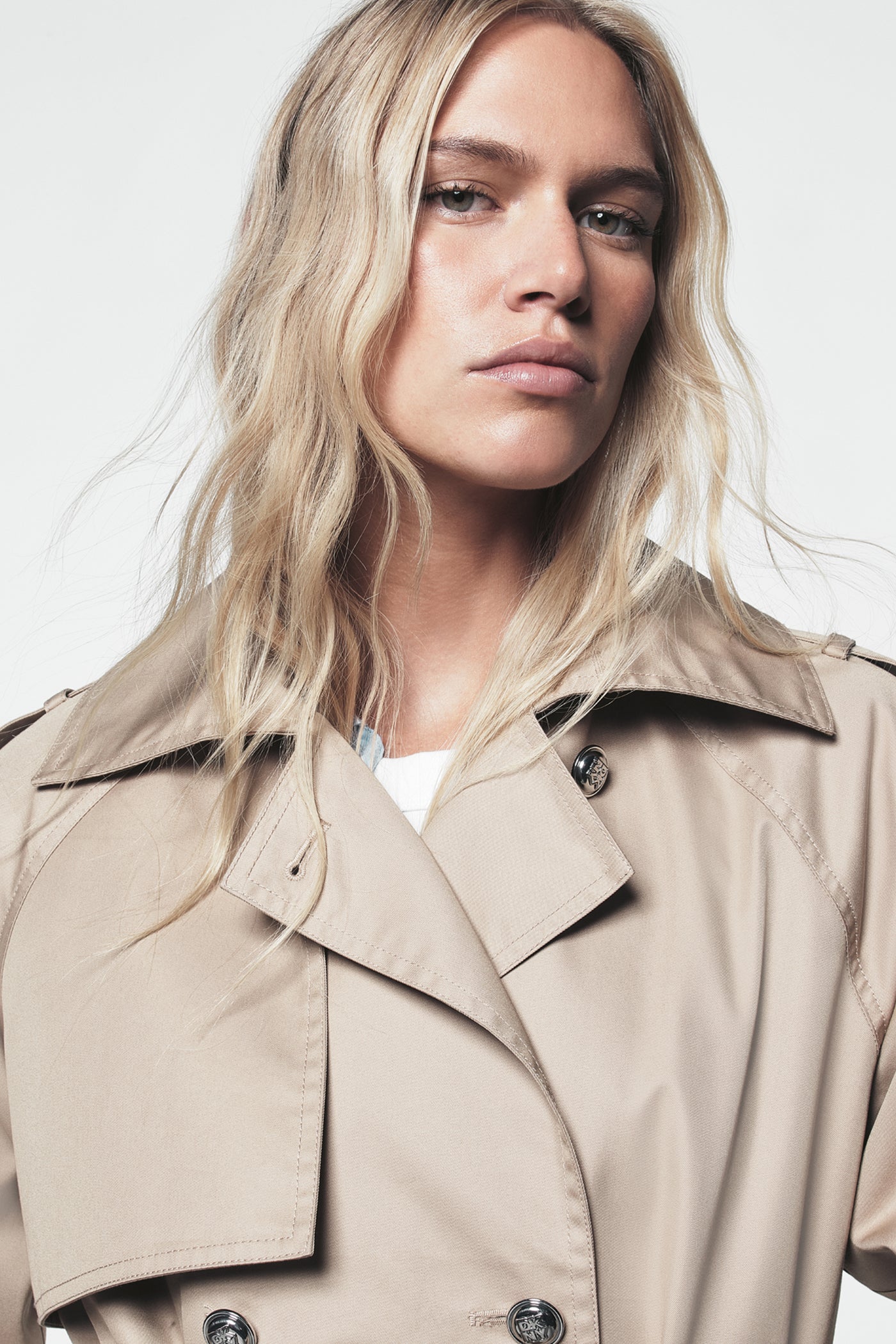 Long Double Breasted Belted Trench | Trench | DKNY