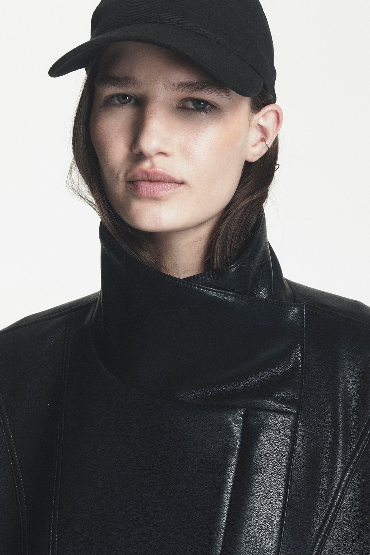 ASYMMETRIC FAUX LEATHER JACKET VIEW 2