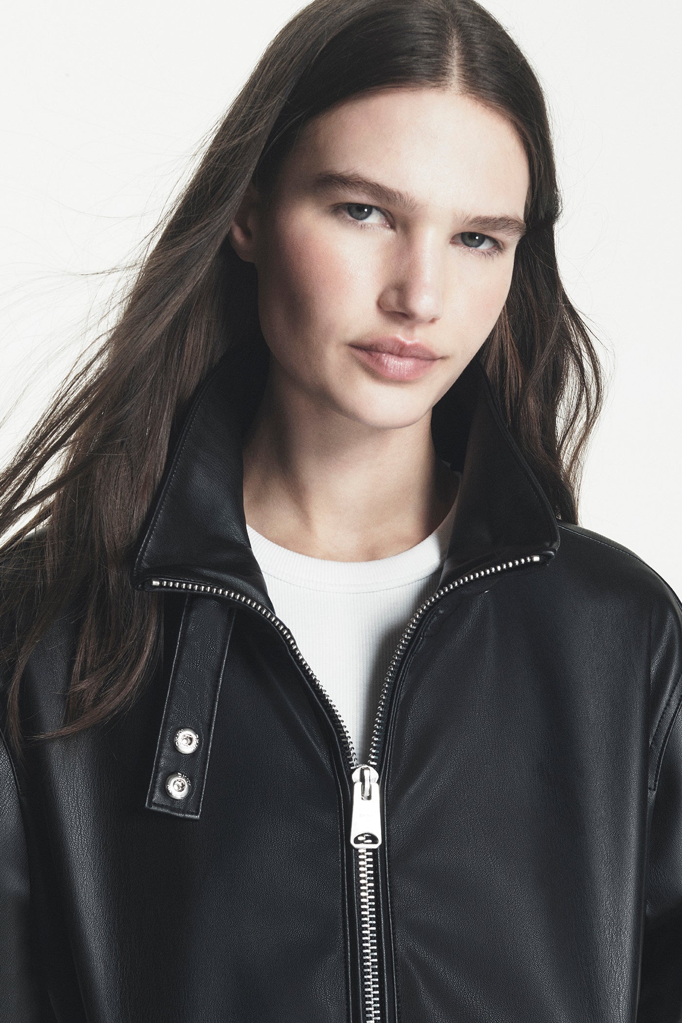 FAUX LEATHER BOMBER VIEW 2