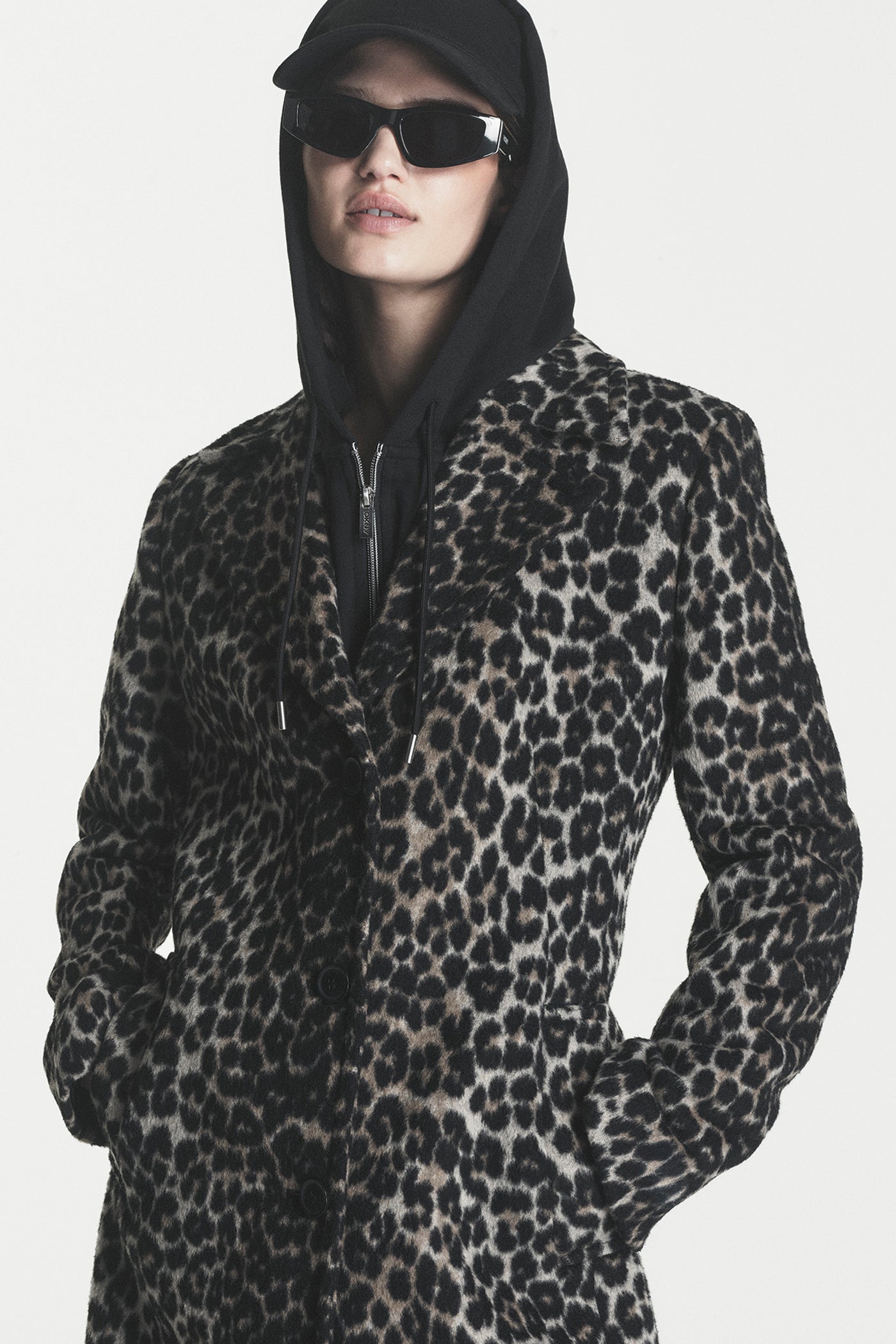 SINGLE BREASTED WOOL COAT VIEW 2