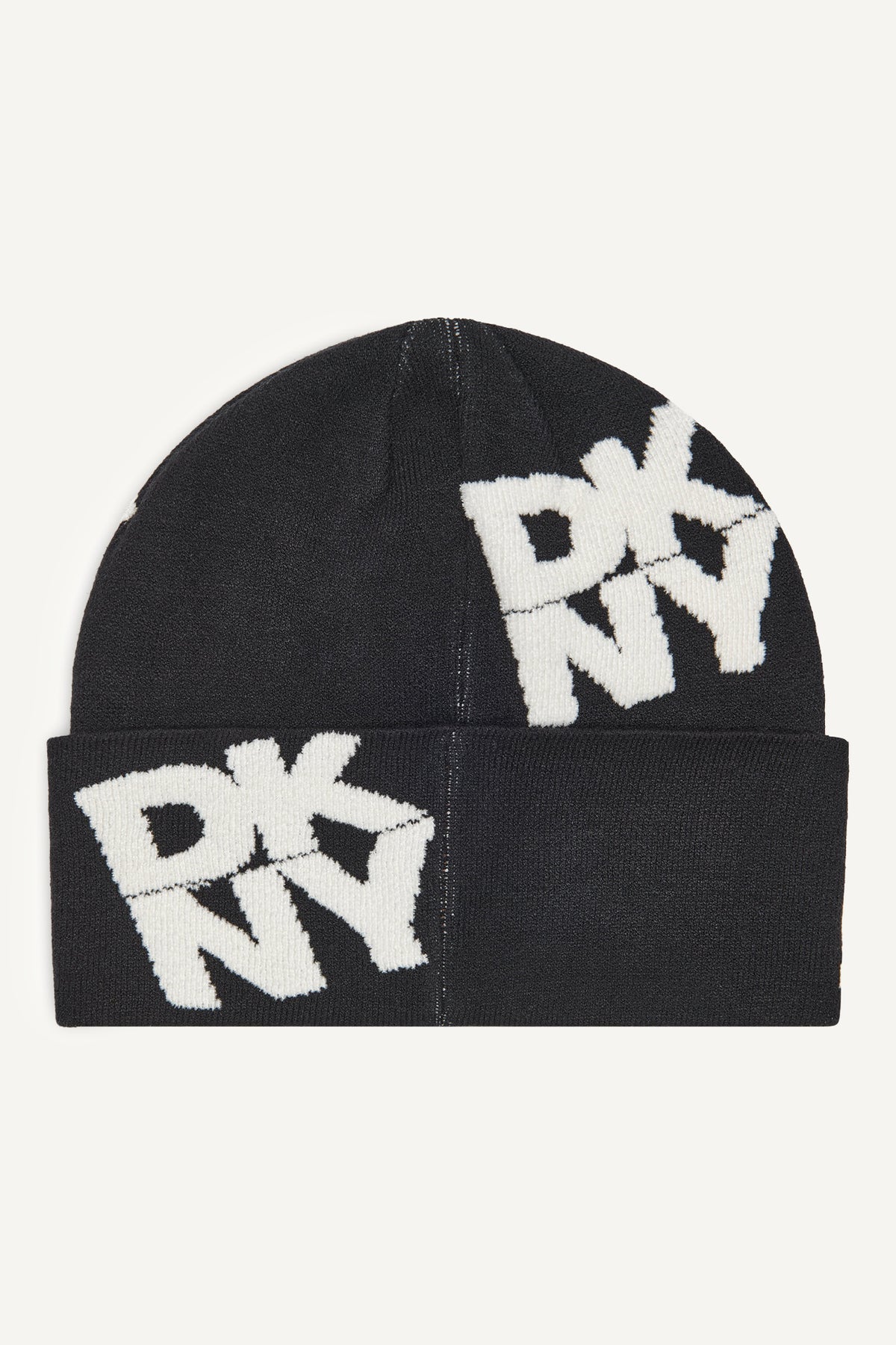 CHENILLE BLOCK DKNY CUFF BEANIE VIEW 2