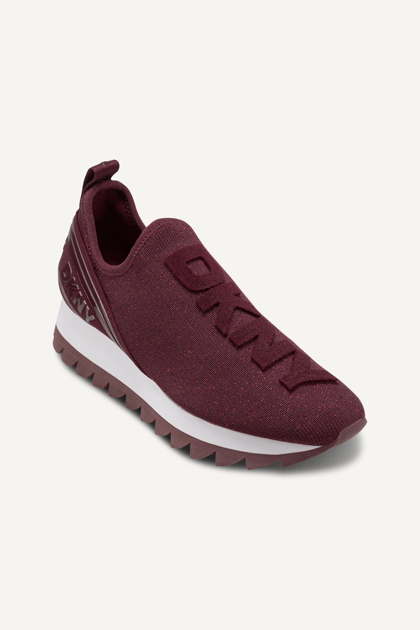 Burgundy ABBI SLIP ON SNEAKER 30MM, VIEW 2 | Sneakers