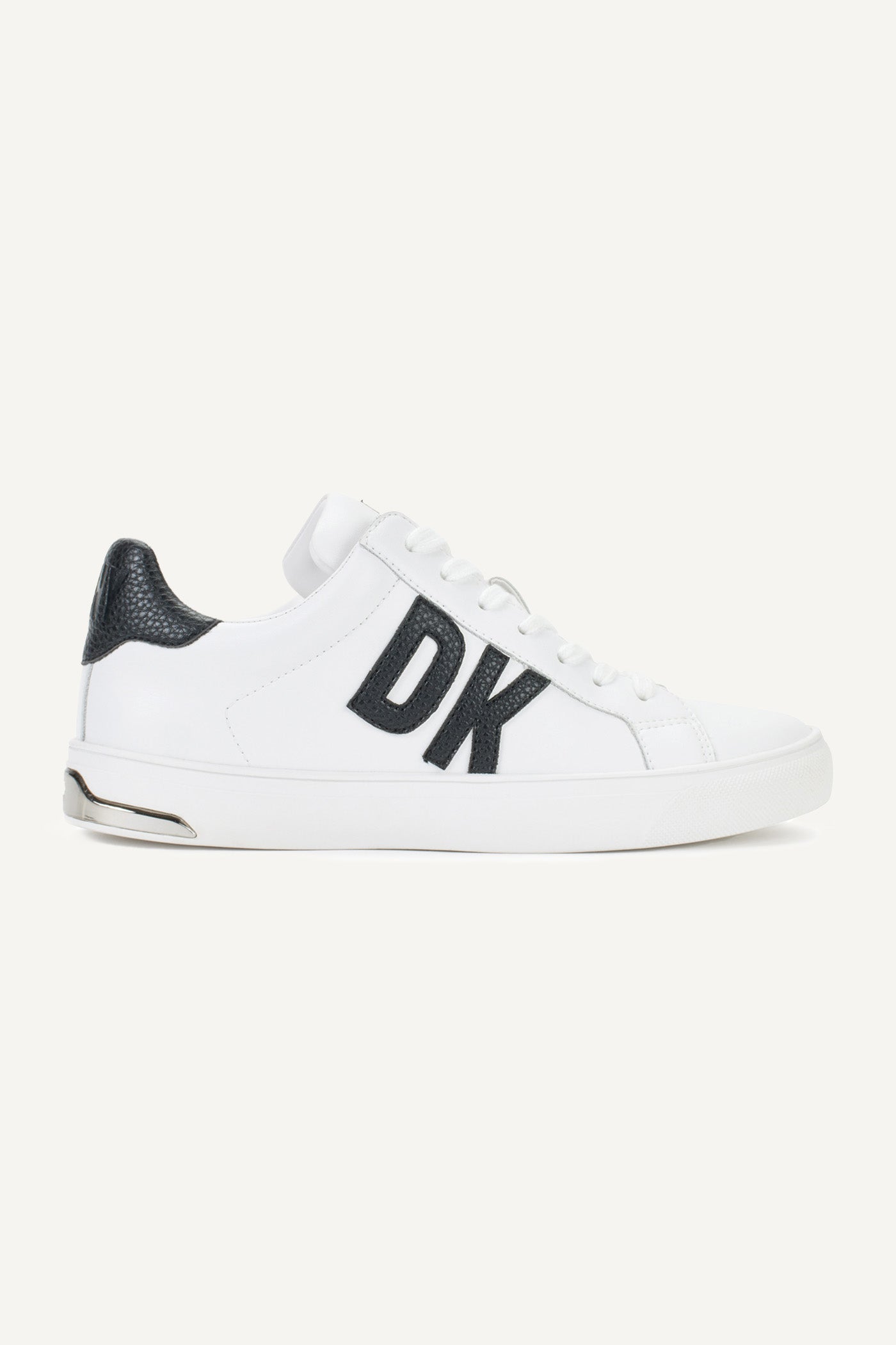 BRIGHT WHITE/BLACK ABENI LOGO LOW-TOP SNEAKER, VIEW 1 | Included in discounts