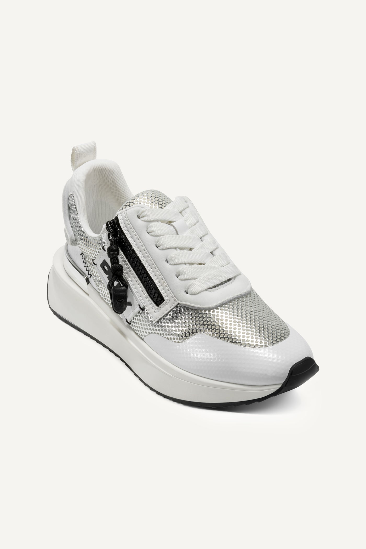 SILVER/WHITE AILANI LACE UP SNEAKER, VIEW 2 | Shoes
