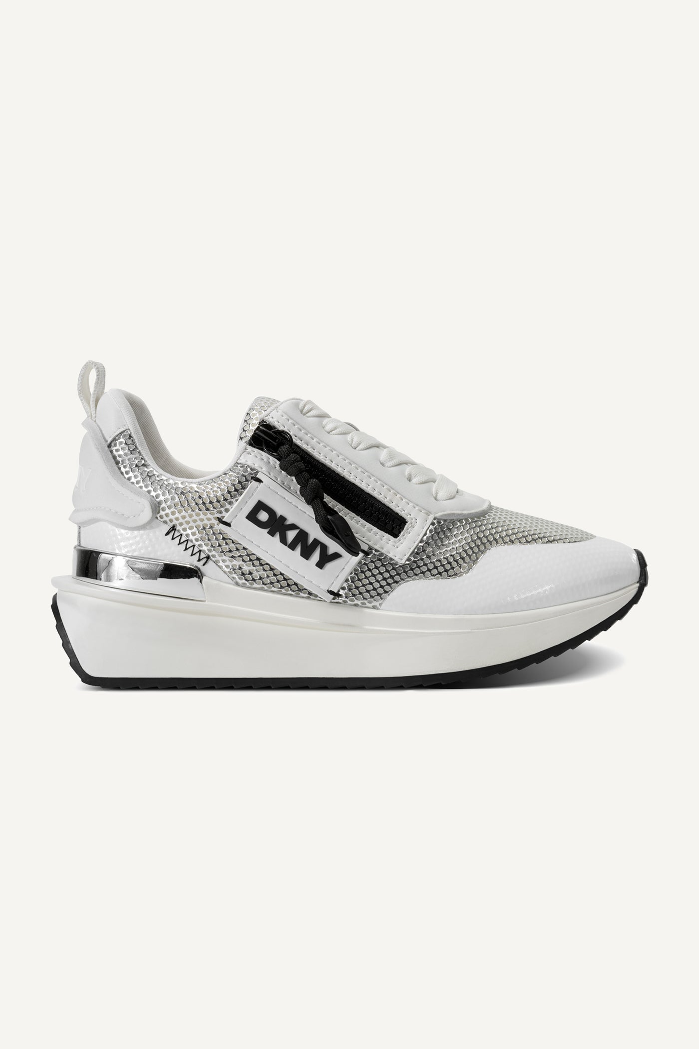 SILVER/WHITE AILANI LACE UP SNEAKER, VIEW 1 | Shoes