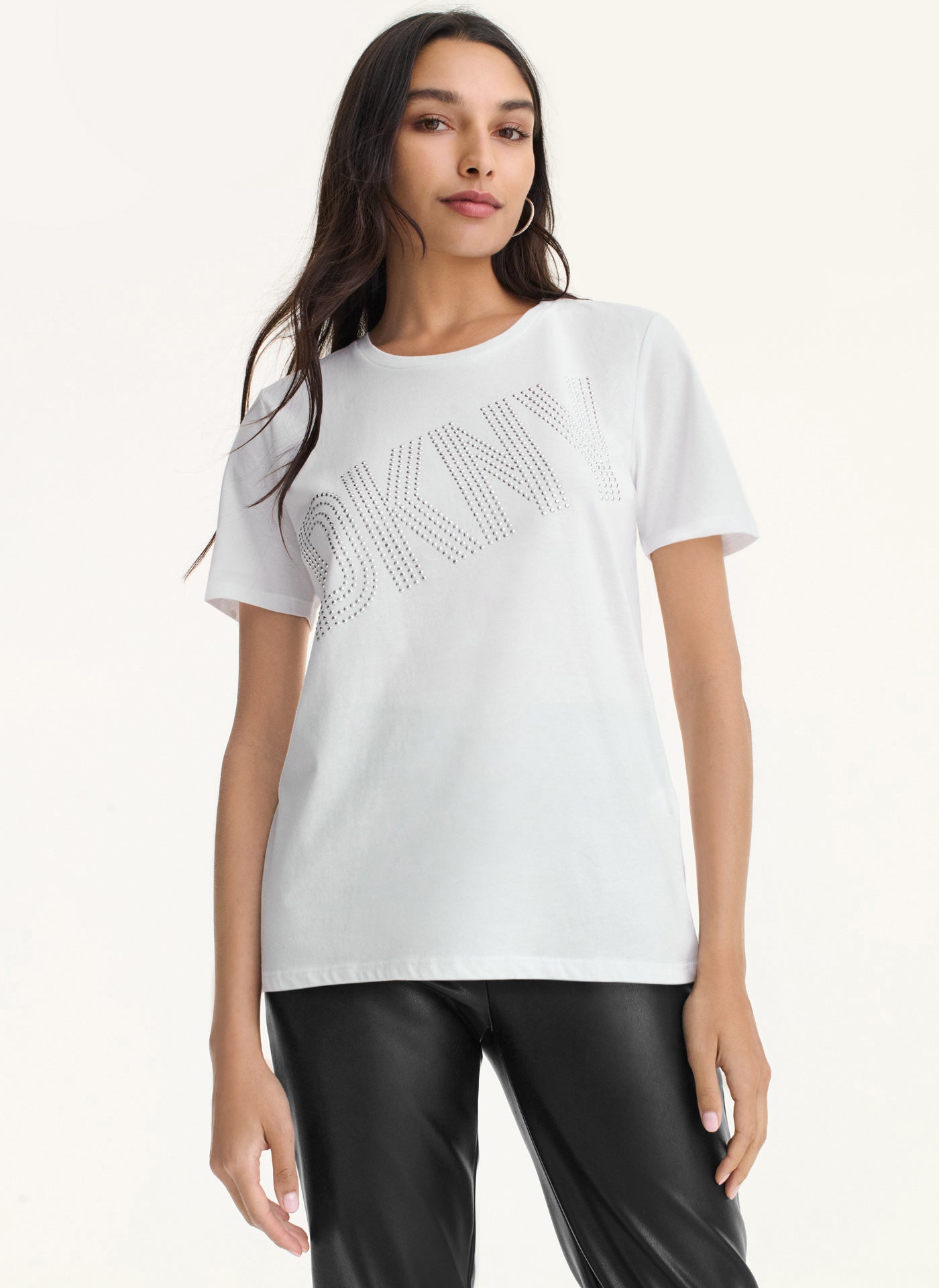 White RHINESTONE TEE, VIEW 1 | Not Clearance or Preorder