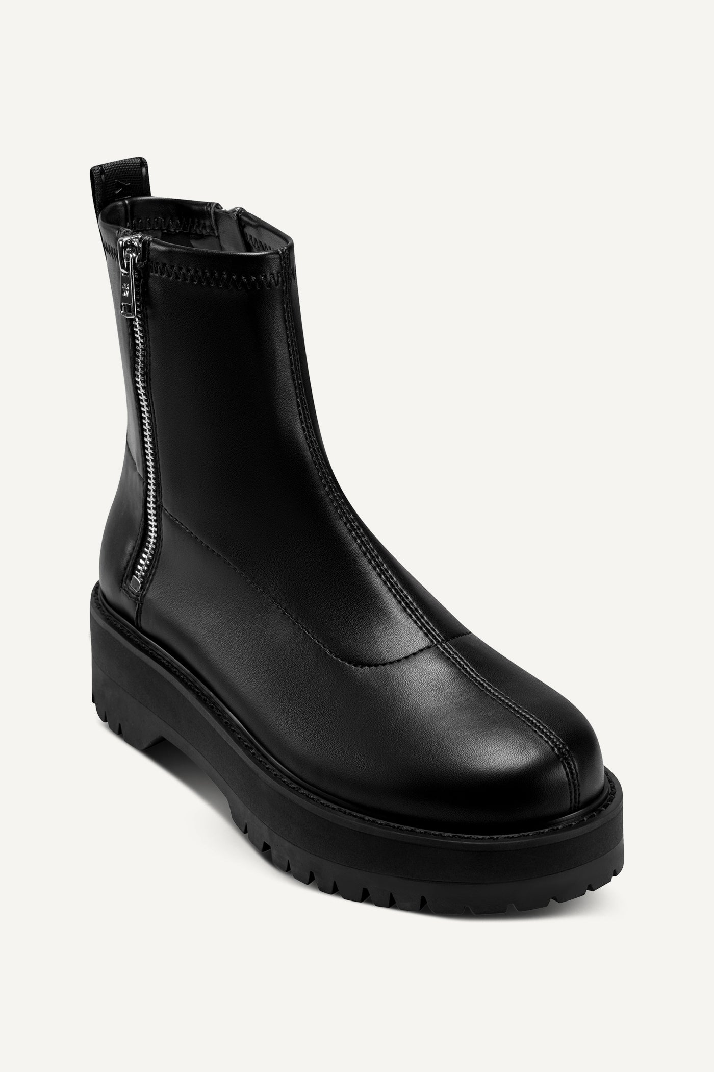 Black BALTHILD LUG BOOTIE WITH ZIP 60MM, VIEW 2 | Women's Shoes