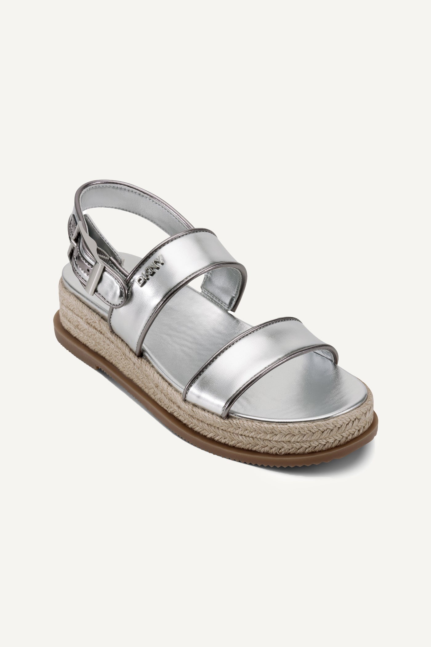 SILVER BERNAE SLINGBACK WEDGE ESPADRILLE, VIEW 2 | Sandals