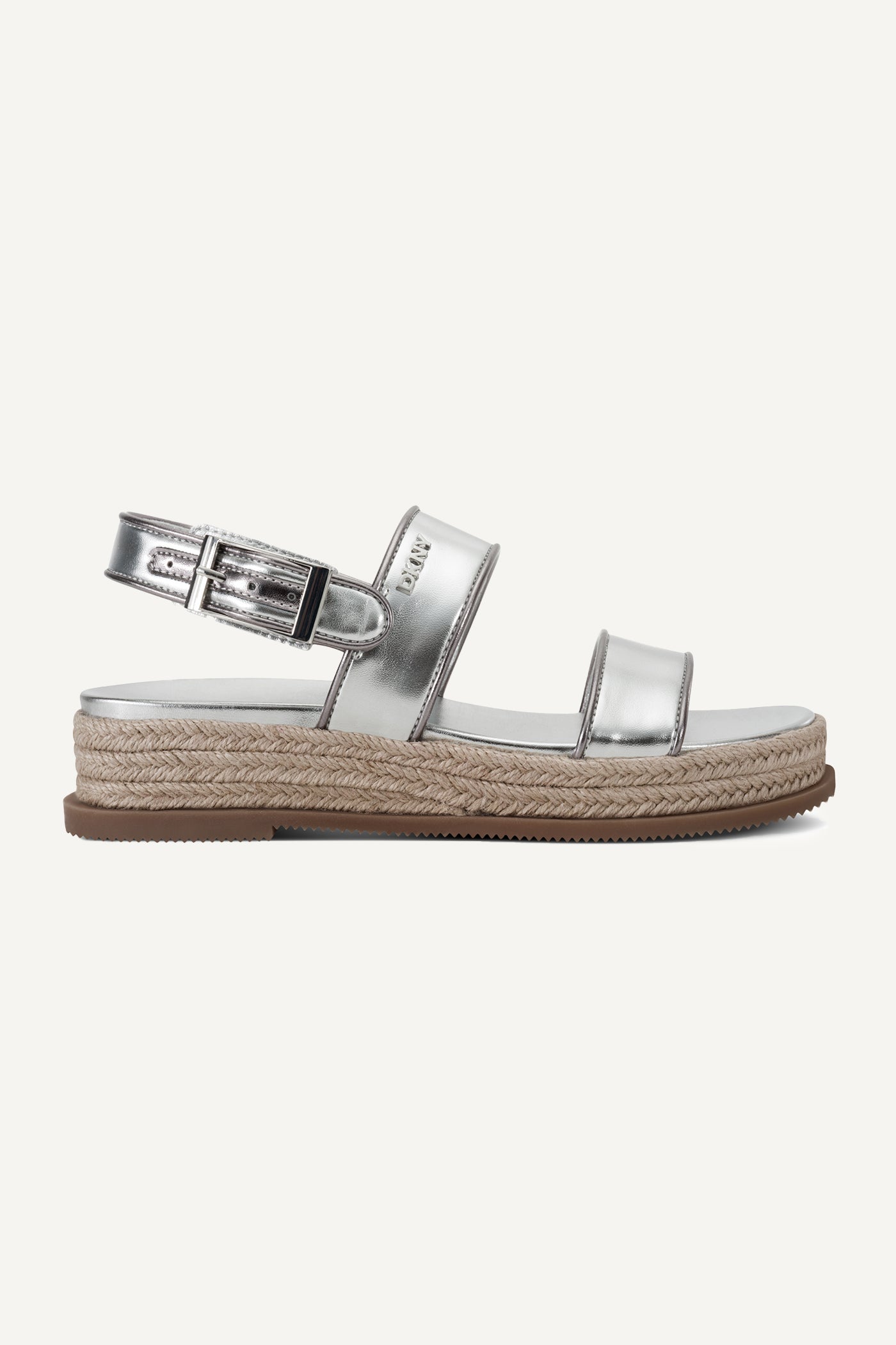 SILVER BERNAE SLINGBACK WEDGE ESPADRILLE, VIEW 1 | Sandals
