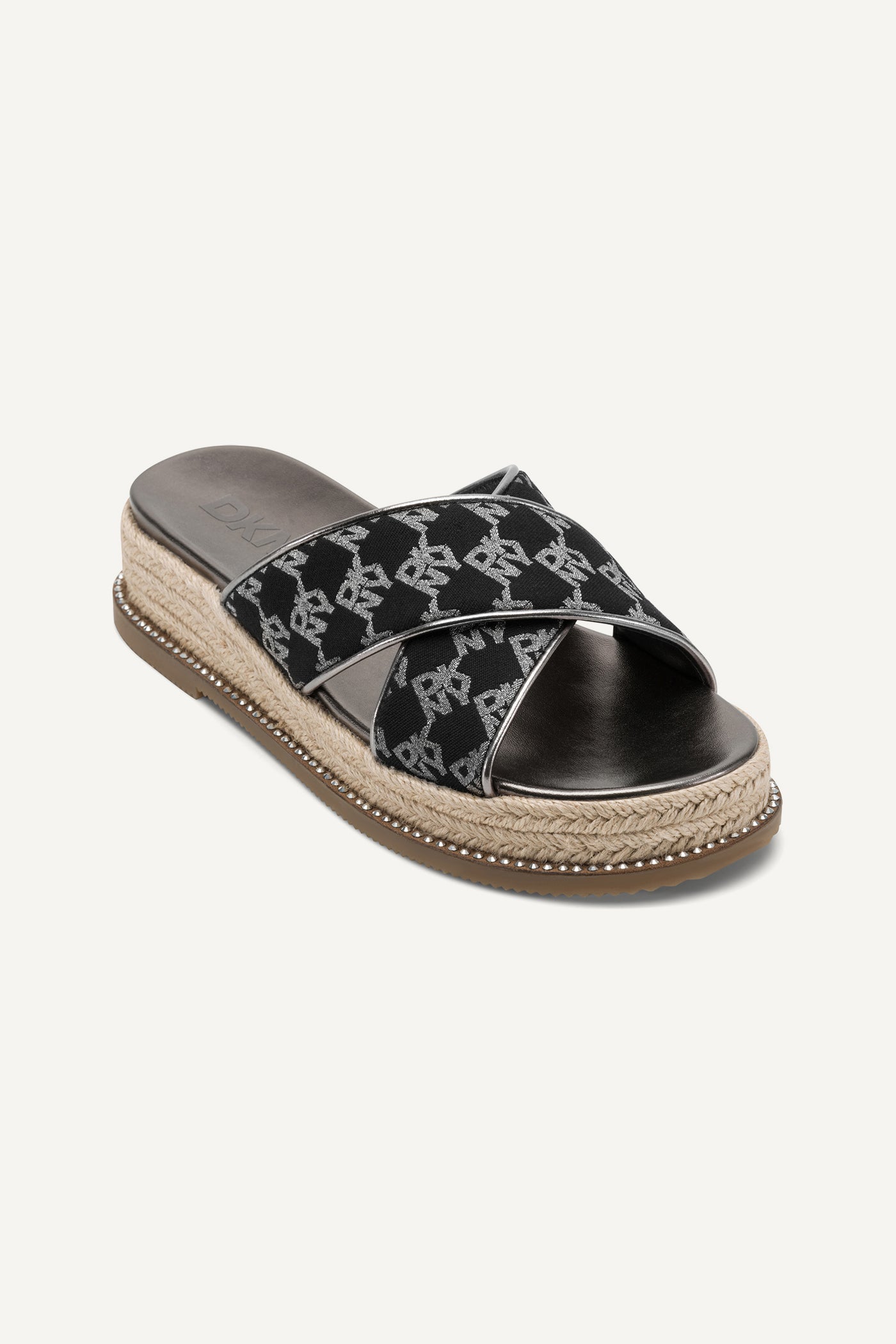 Black BERRIS X BAND SANDAL, VIEW 2 | Women's Shoes