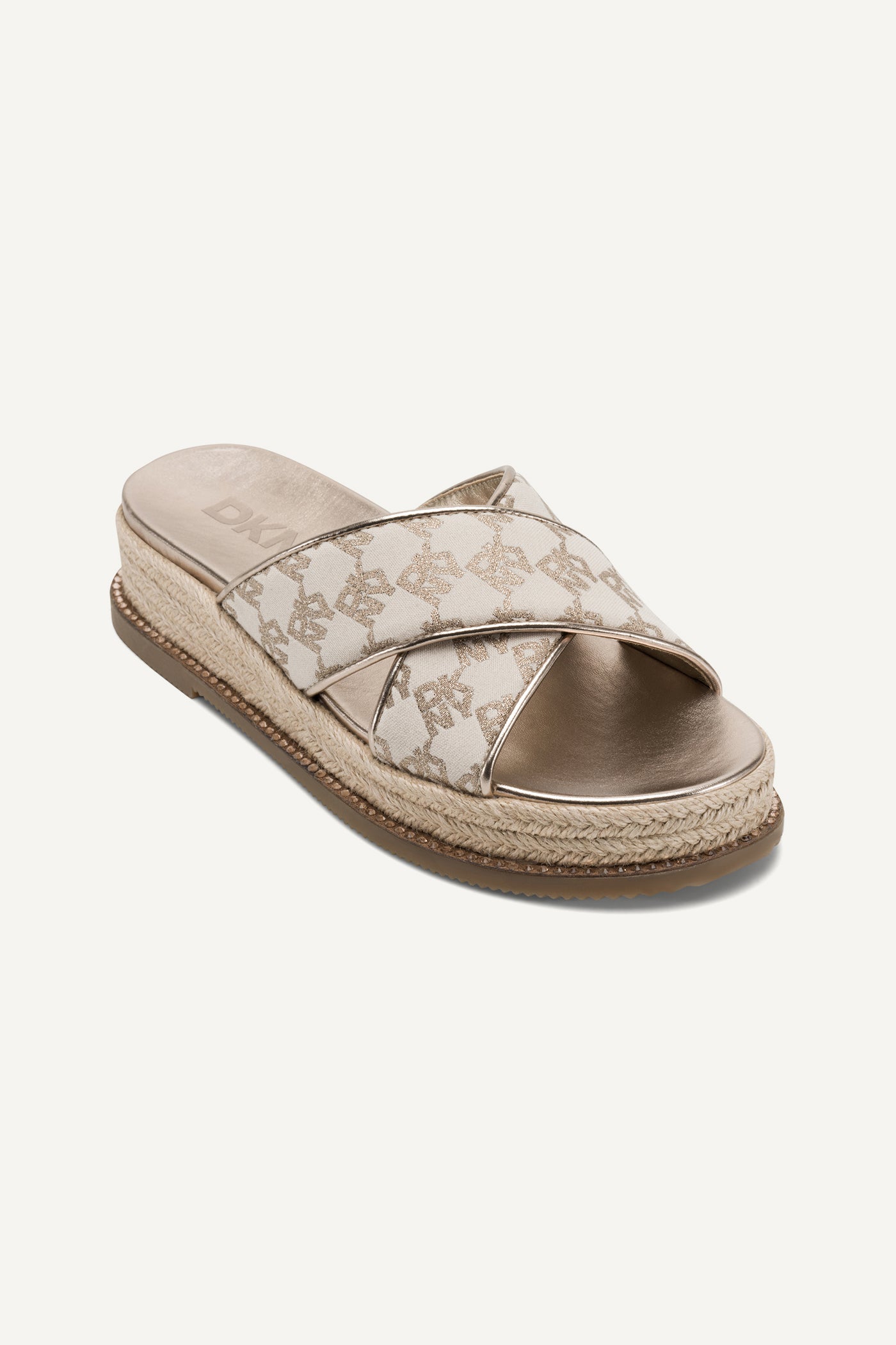 TAN BERRIS X BAND SANDAL, BACK VIEW | DKNY Promo