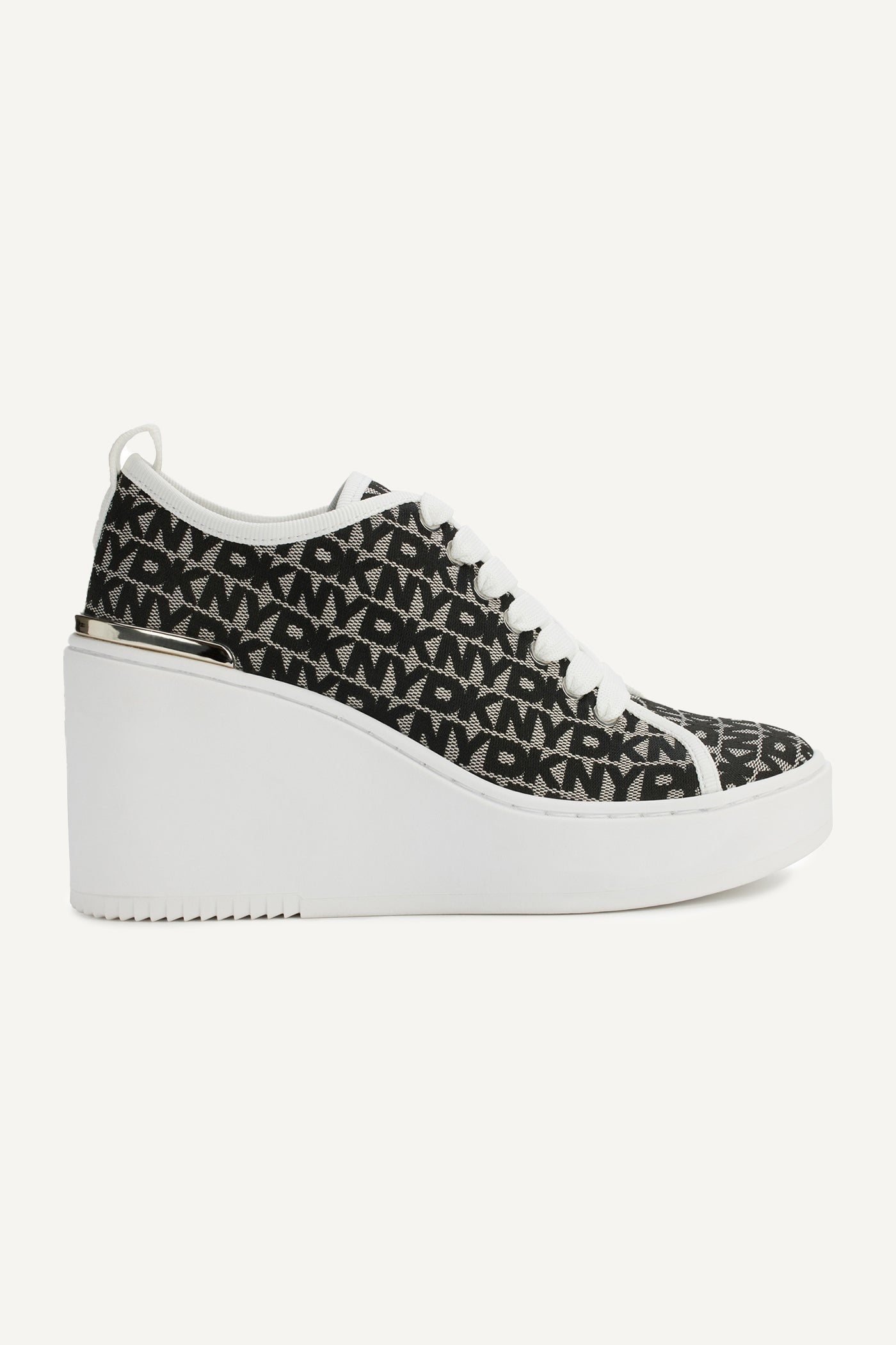 White BYLA LACE UP WEDGE SNEAKER, VIEW 1 | Not Clearance or Preorder
