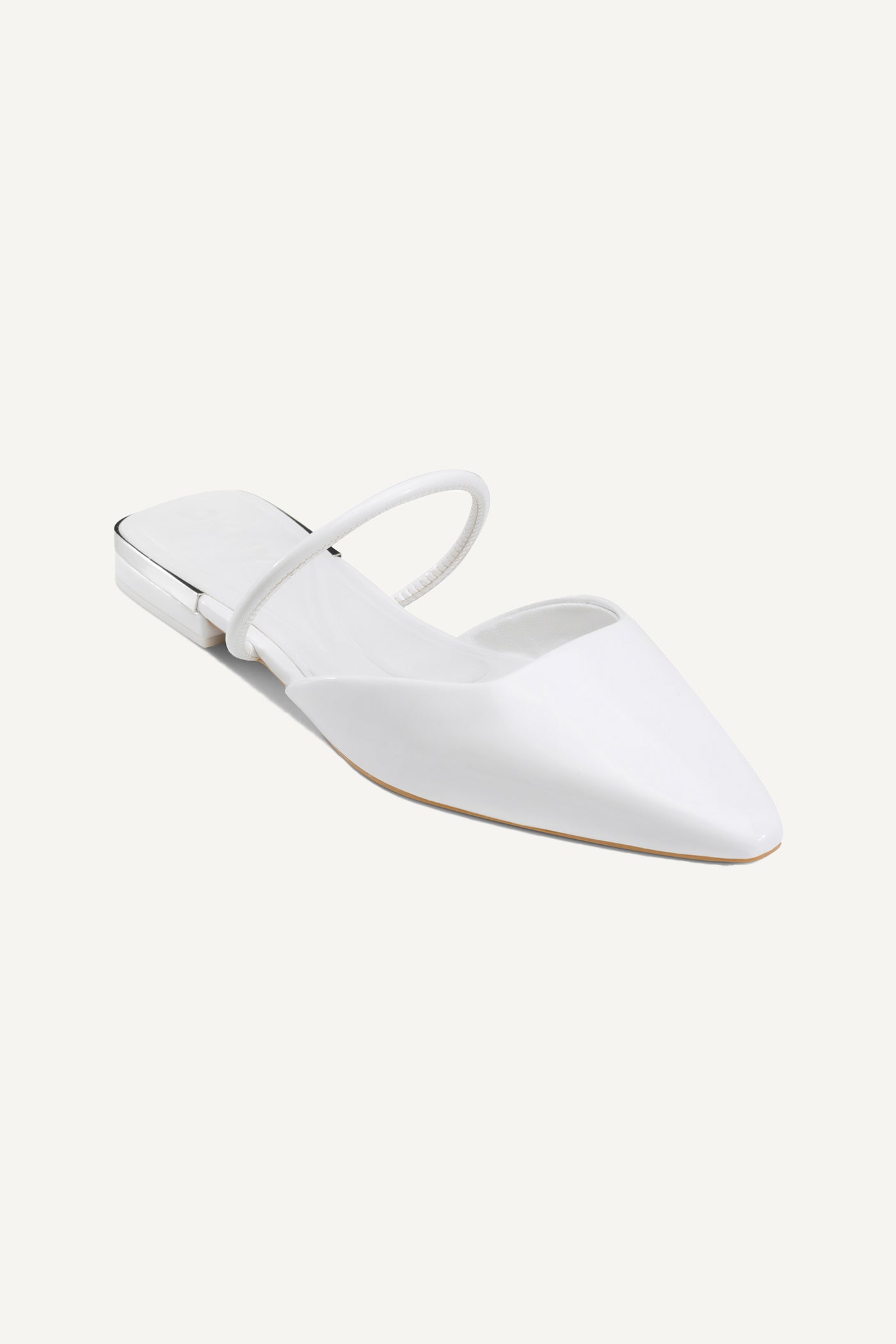 White CABBI MARY JANE FLAT, VIEW 2 | 9-5 Edit