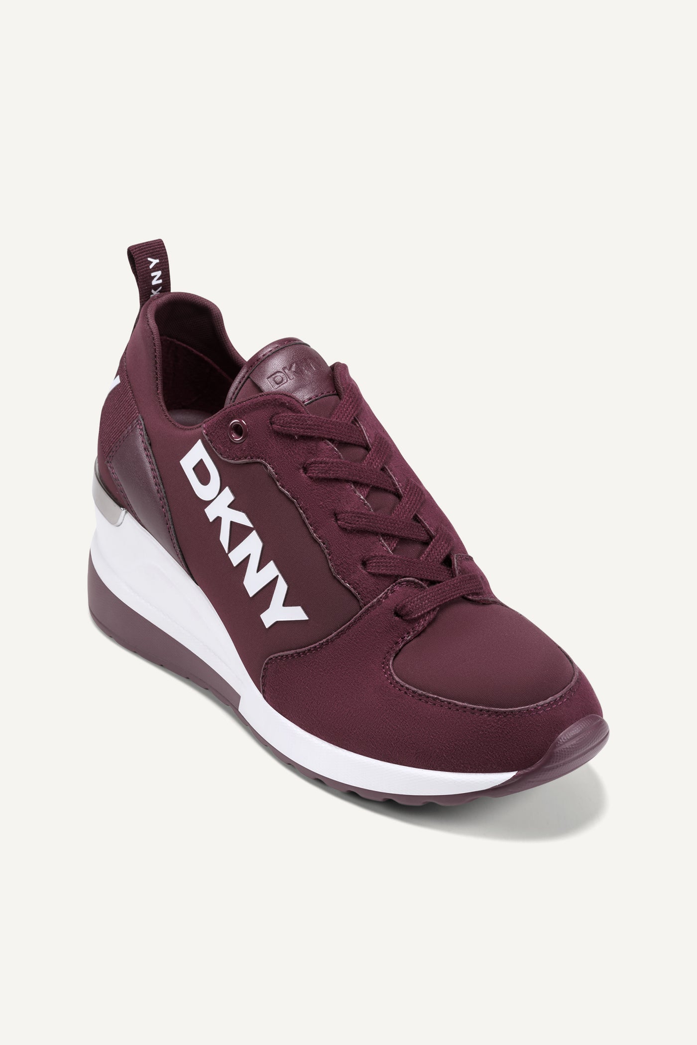 BURGUNDY CAIT WEDGE SNEAKER, VIEW 2 | Sneakers