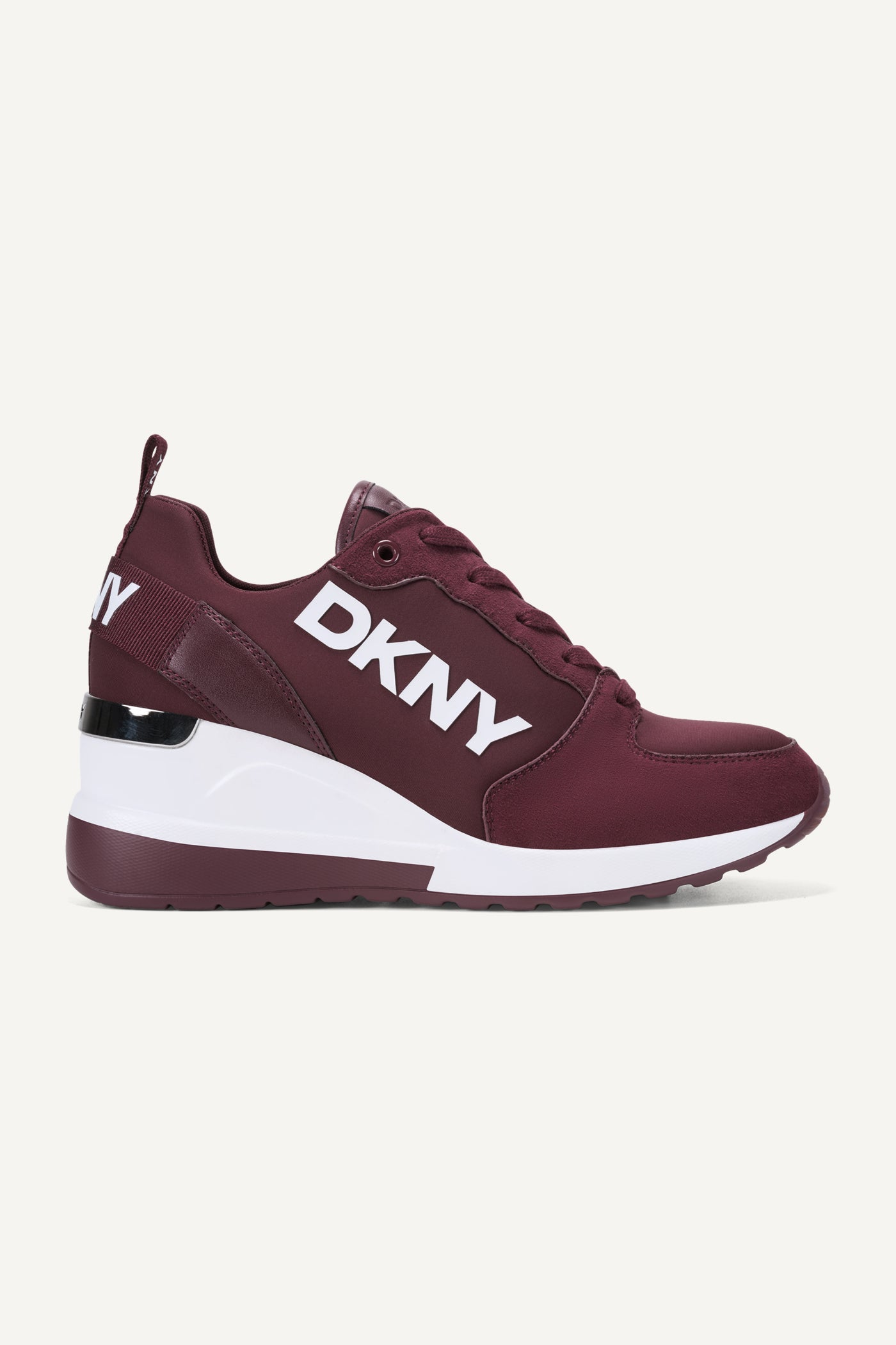 BURGUNDY CAIT WEDGE SNEAKER, VIEW 1 | Sneakers