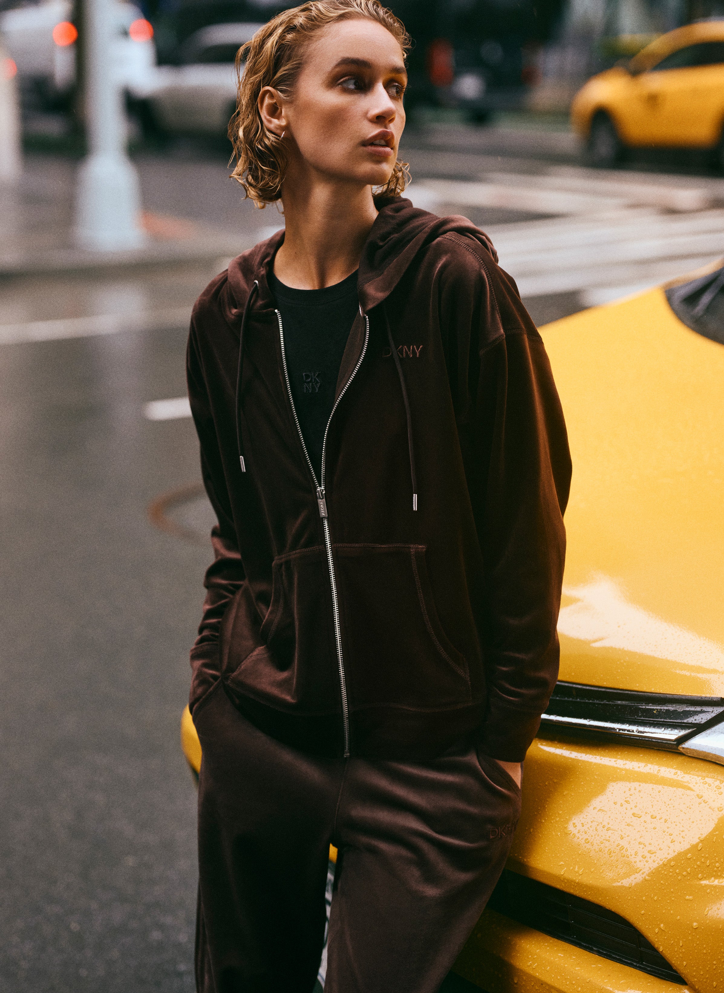 (取寄) ダナキャランニューヨーク レディース ジップ フロント フォー ファー Zip