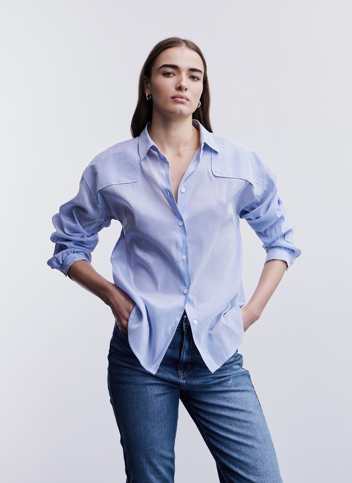 dkny denim shirt